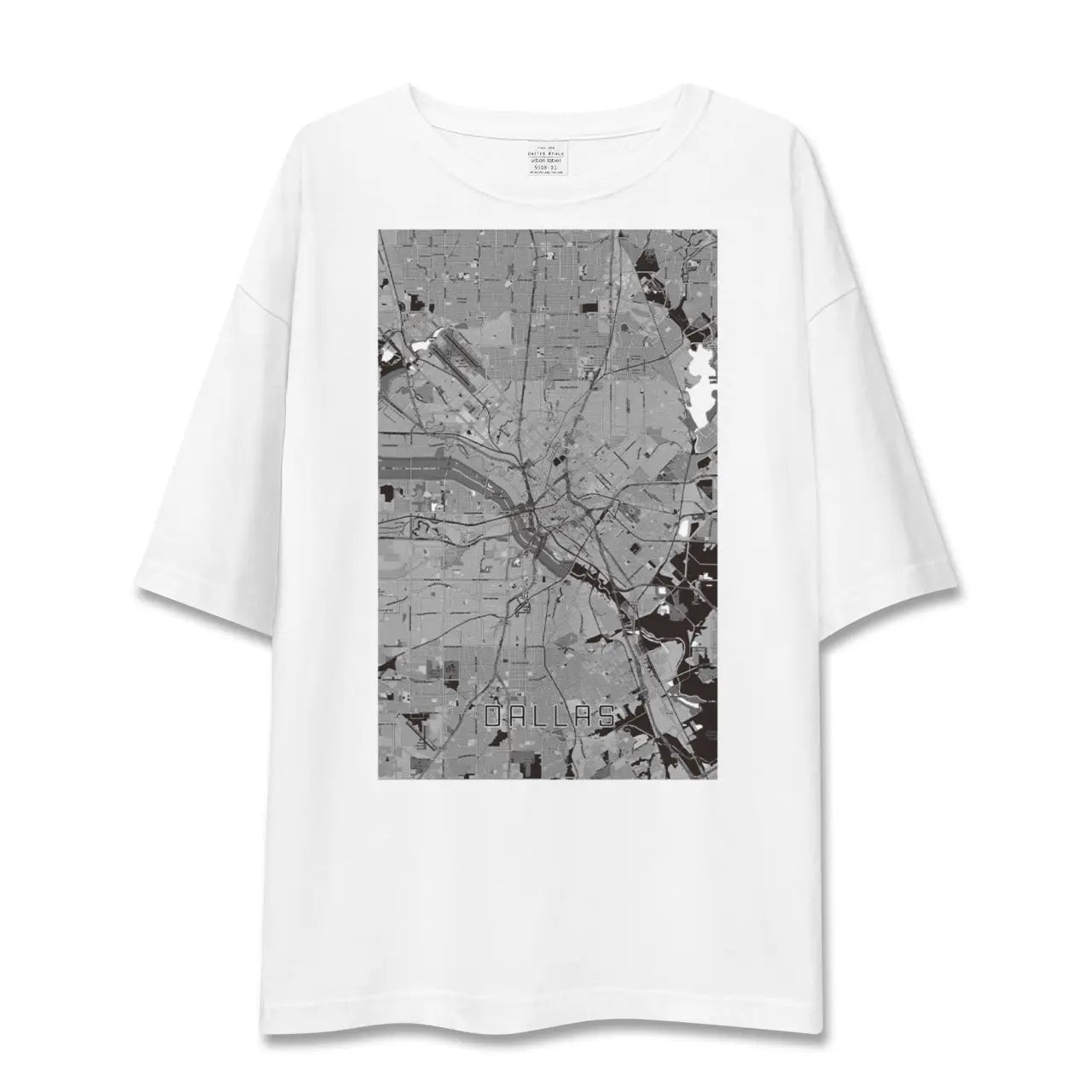 【ダラス(アメリカ)】地図柄ビッグシルエットTシャツ