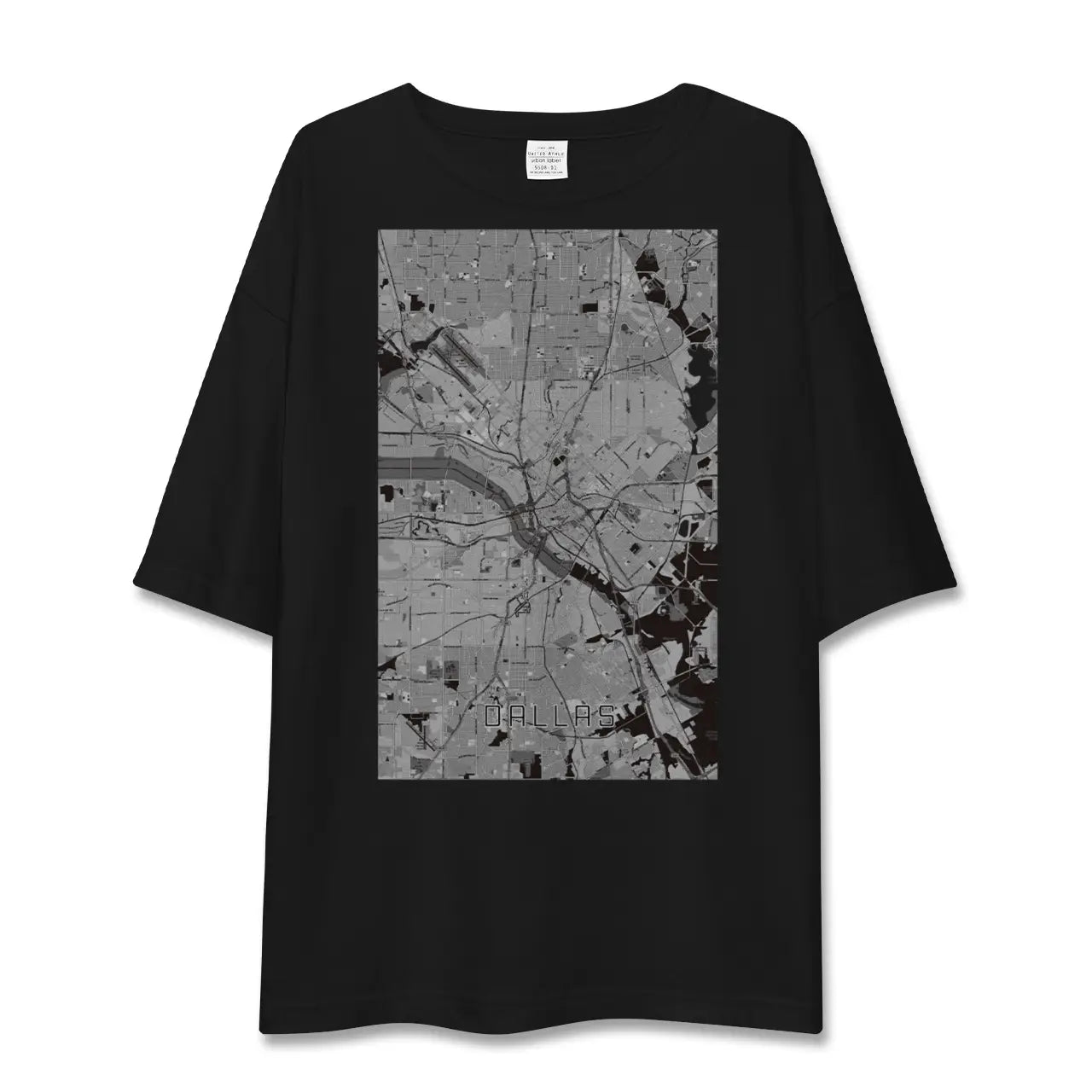 【ダラス(アメリカ)】地図柄ビッグシルエットTシャツ