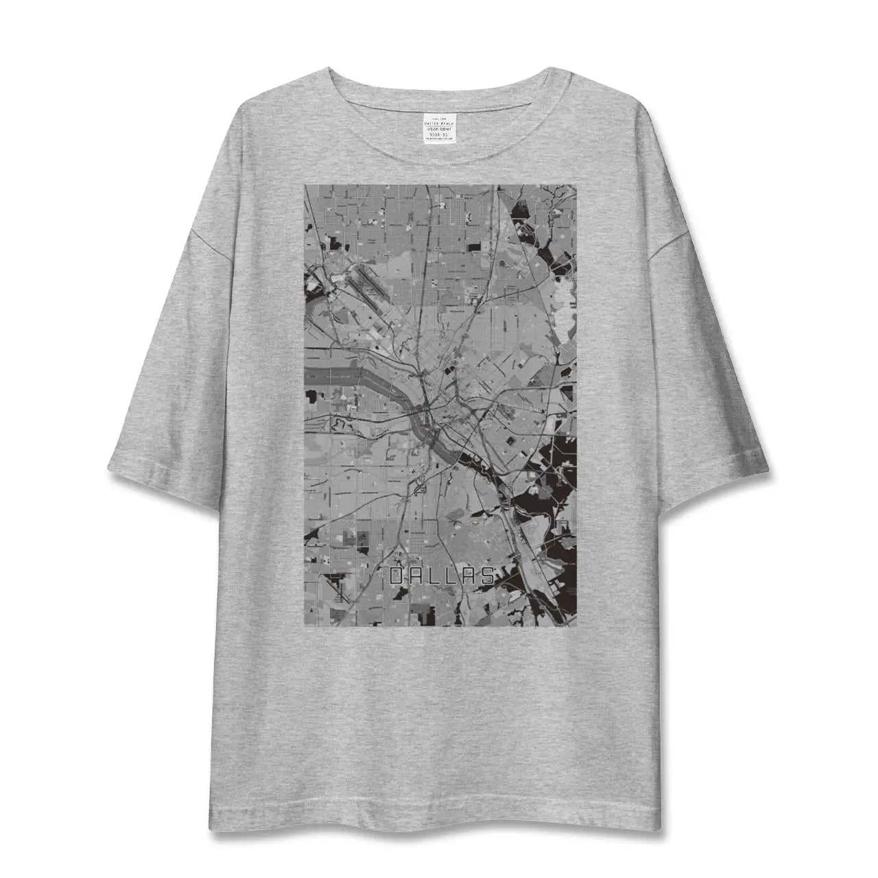 【ダラス(アメリカ)】地図柄ビッグシルエットTシャツ