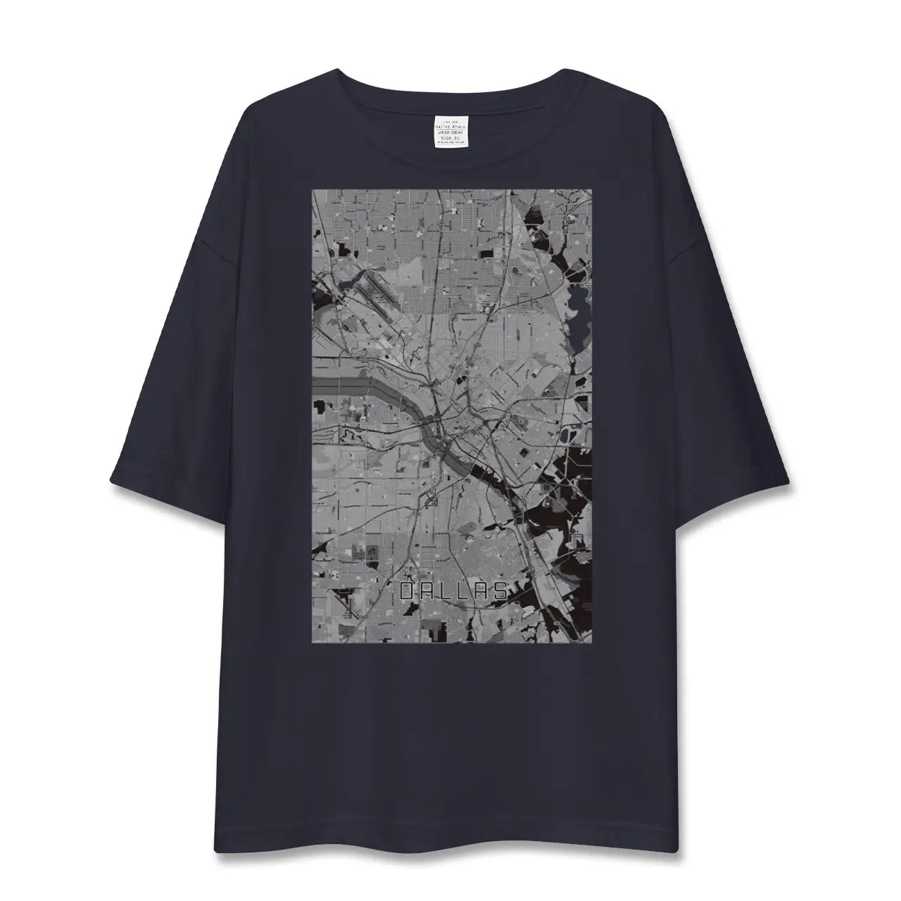 【ダラス(アメリカ)】地図柄ビッグシルエットTシャツ