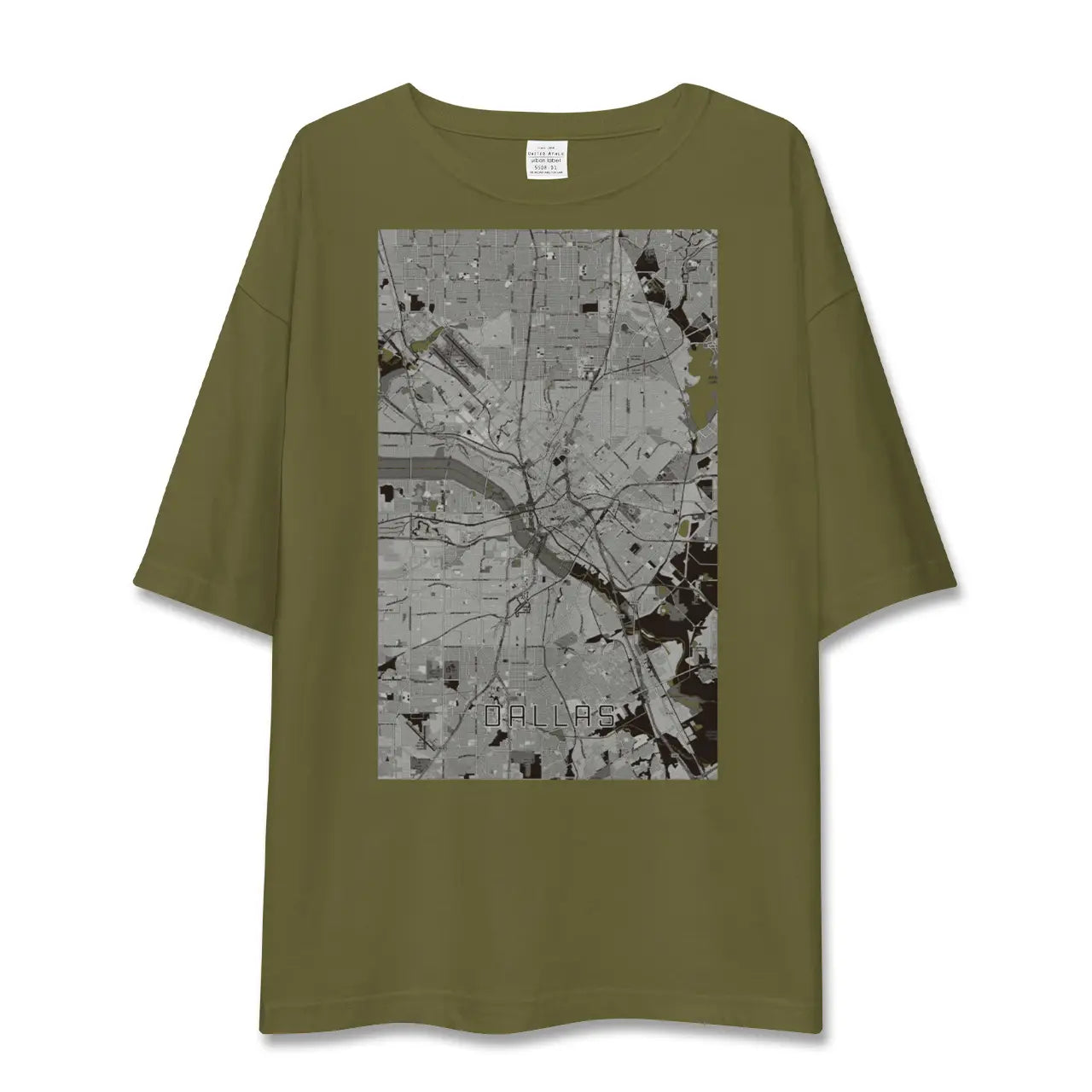 【ダラス(アメリカ)】地図柄ビッグシルエットTシャツ