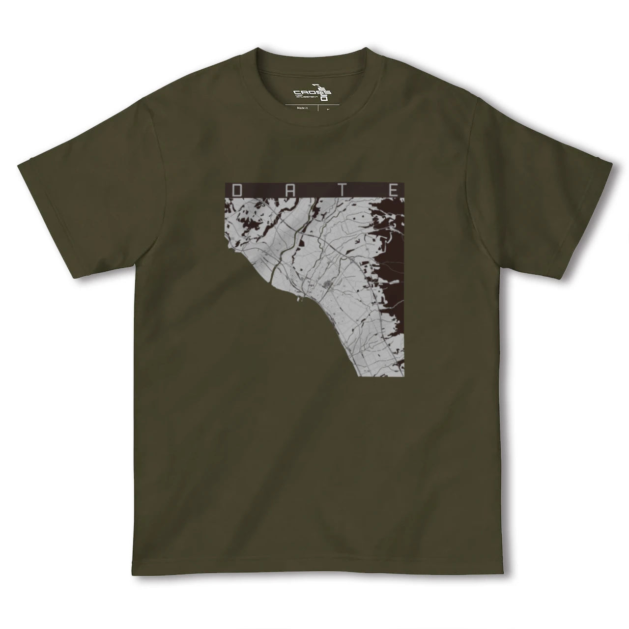 【伊達(北海道)(北海道)】地図柄ヘビーウェイトTシャツ