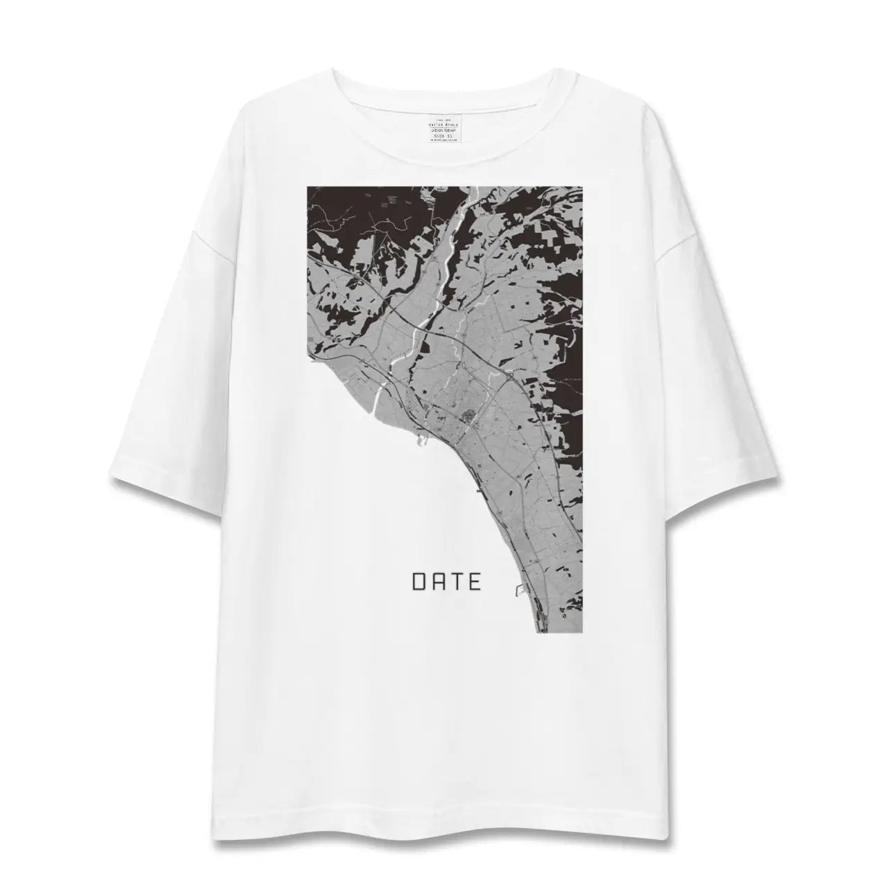 【伊達(北海道)(北海道)】地図柄ビッグシルエットTシャツ
