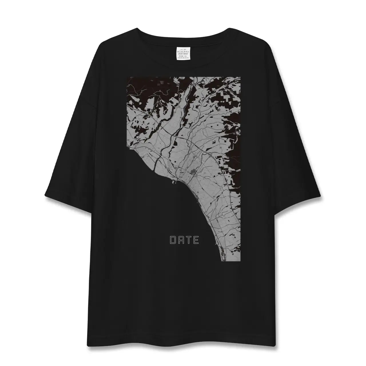 【伊達(北海道)(北海道)】地図柄ビッグシルエットTシャツ