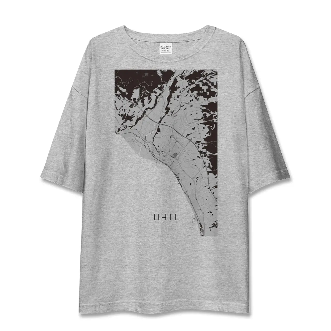 【伊達(北海道)(北海道)】地図柄ビッグシルエットTシャツ