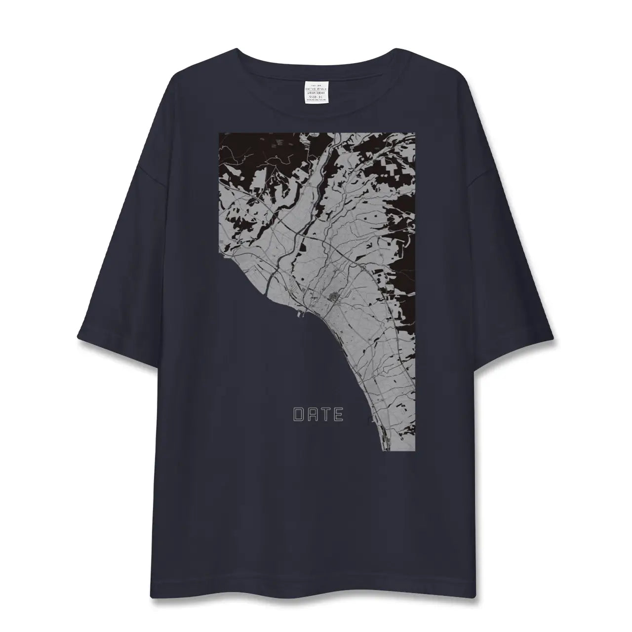【伊達(北海道)(北海道)】地図柄ビッグシルエットTシャツ