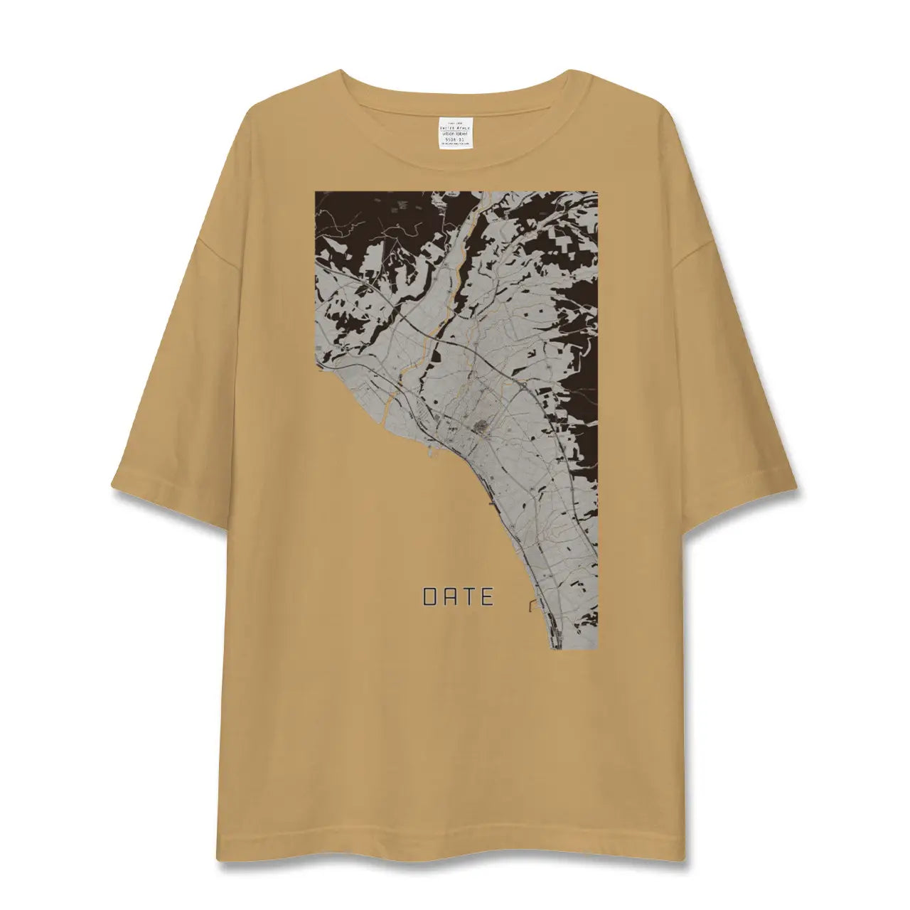 【伊達(北海道)(北海道)】地図柄ビッグシルエットTシャツ