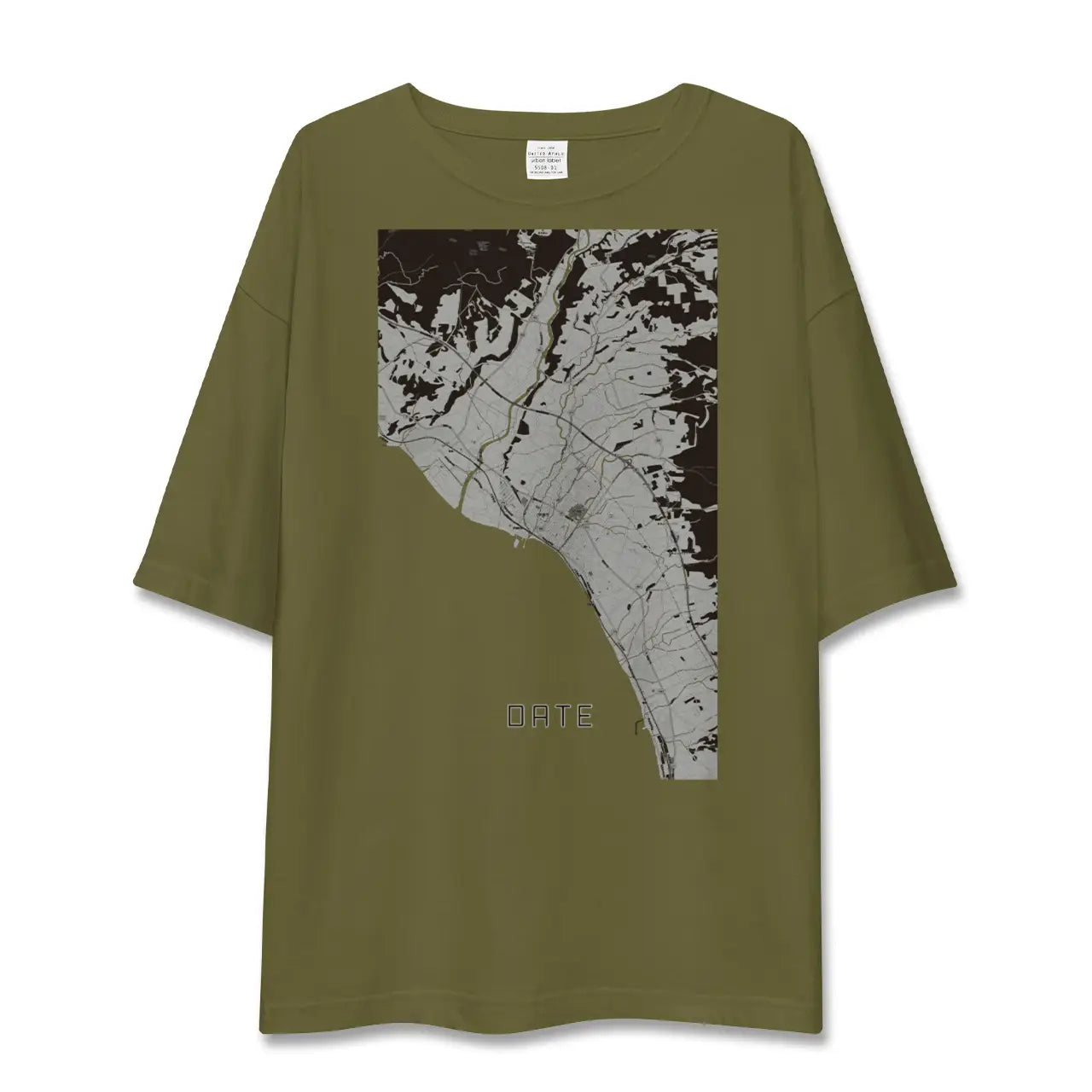 【伊達(北海道)(北海道)】地図柄ビッグシルエットTシャツ