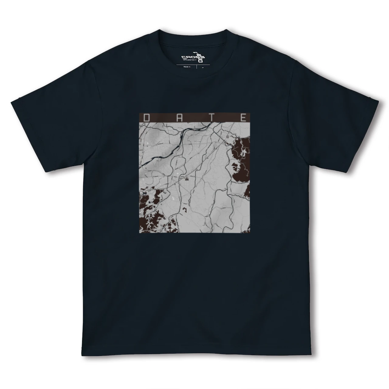【伊達(福島県)(福島県)】地図柄ヘビーウェイトTシャツ