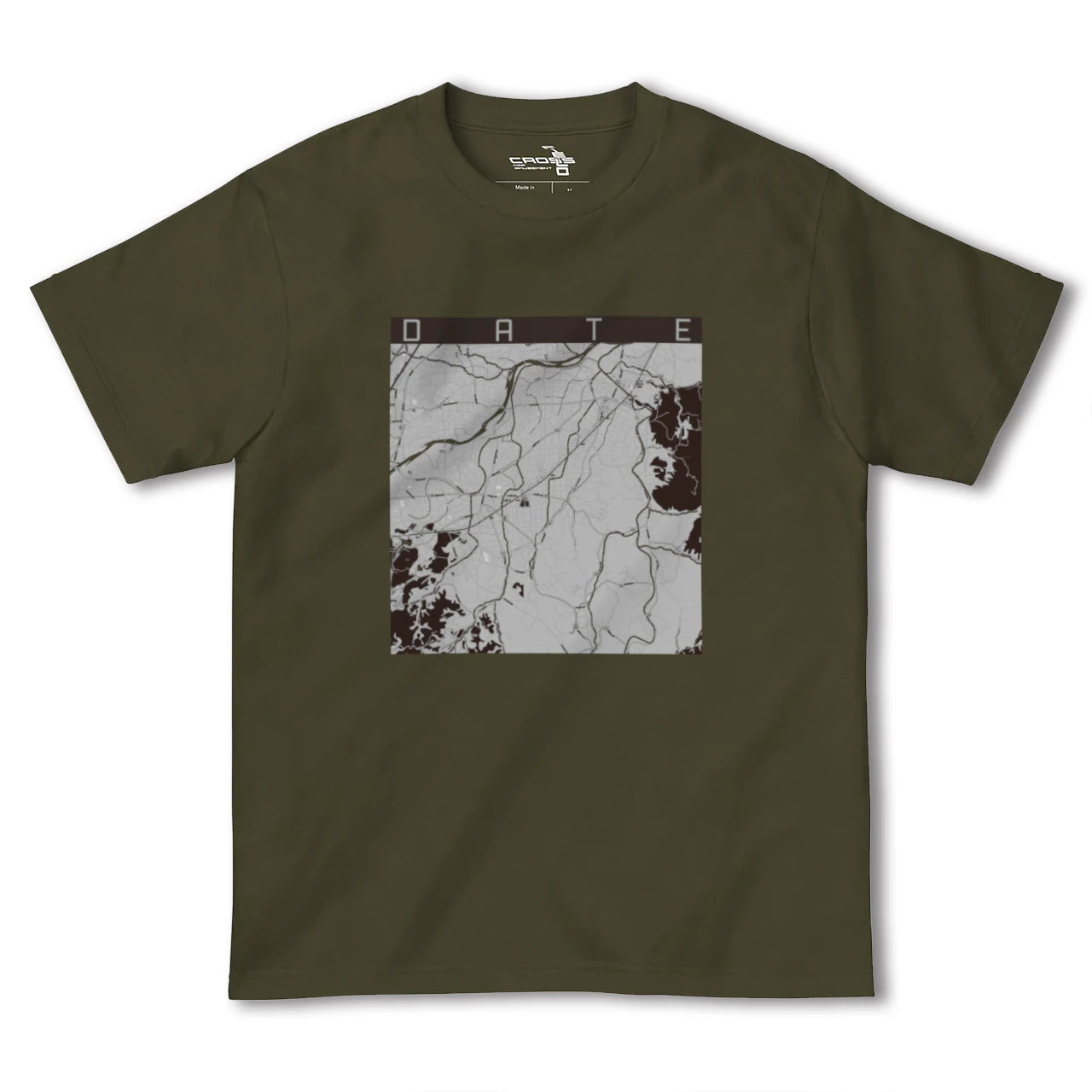 【伊達(福島県)(福島県)】地図柄ヘビーウェイトTシャツ