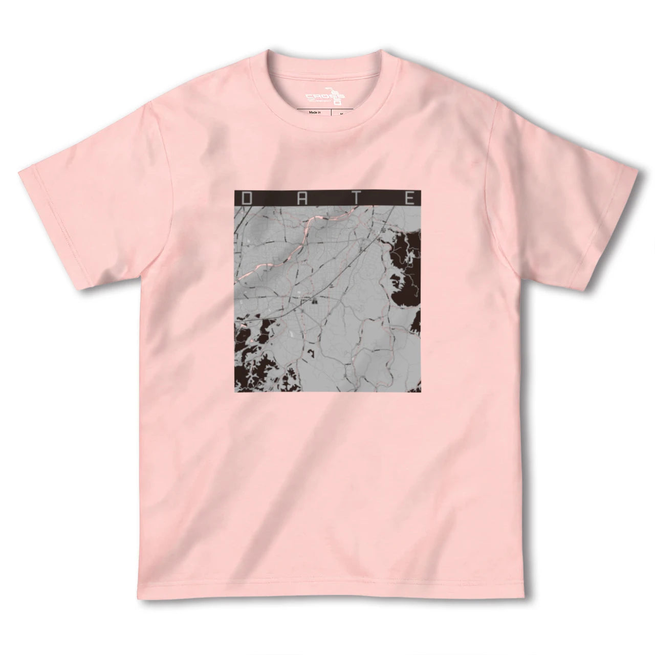 【伊達(福島県)(福島県)】地図柄ヘビーウェイトTシャツ