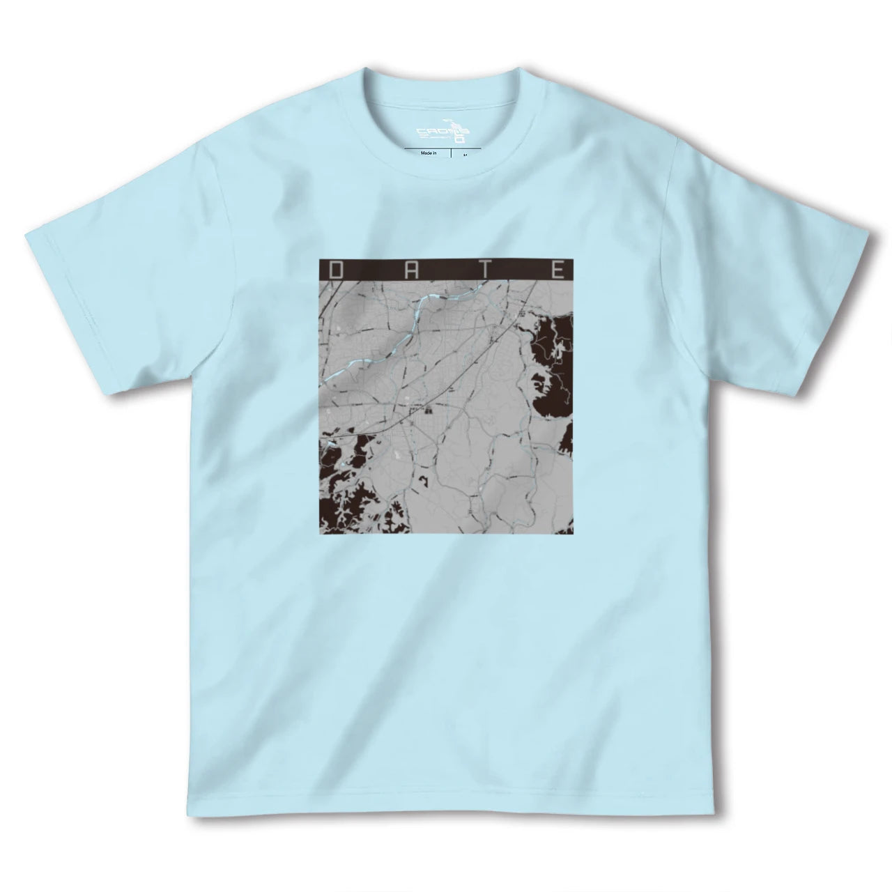 【伊達(福島県)(福島県)】地図柄ヘビーウェイトTシャツ