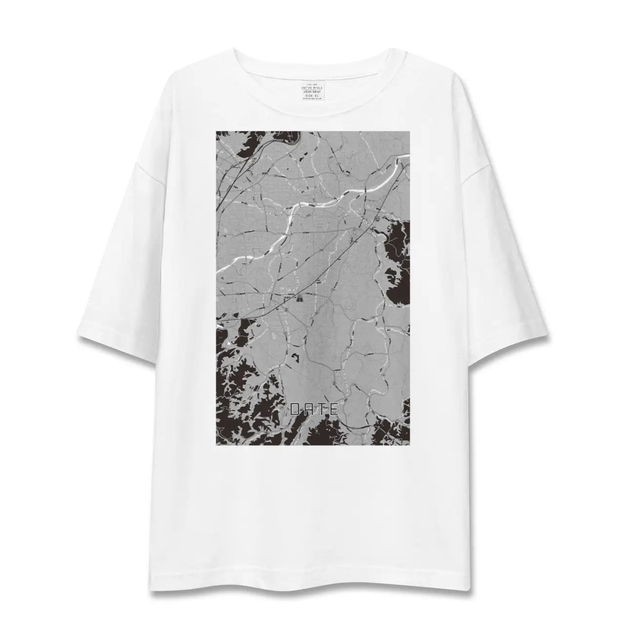 【伊達(福島県)(福島県)】地図柄ビッグシルエットTシャツ