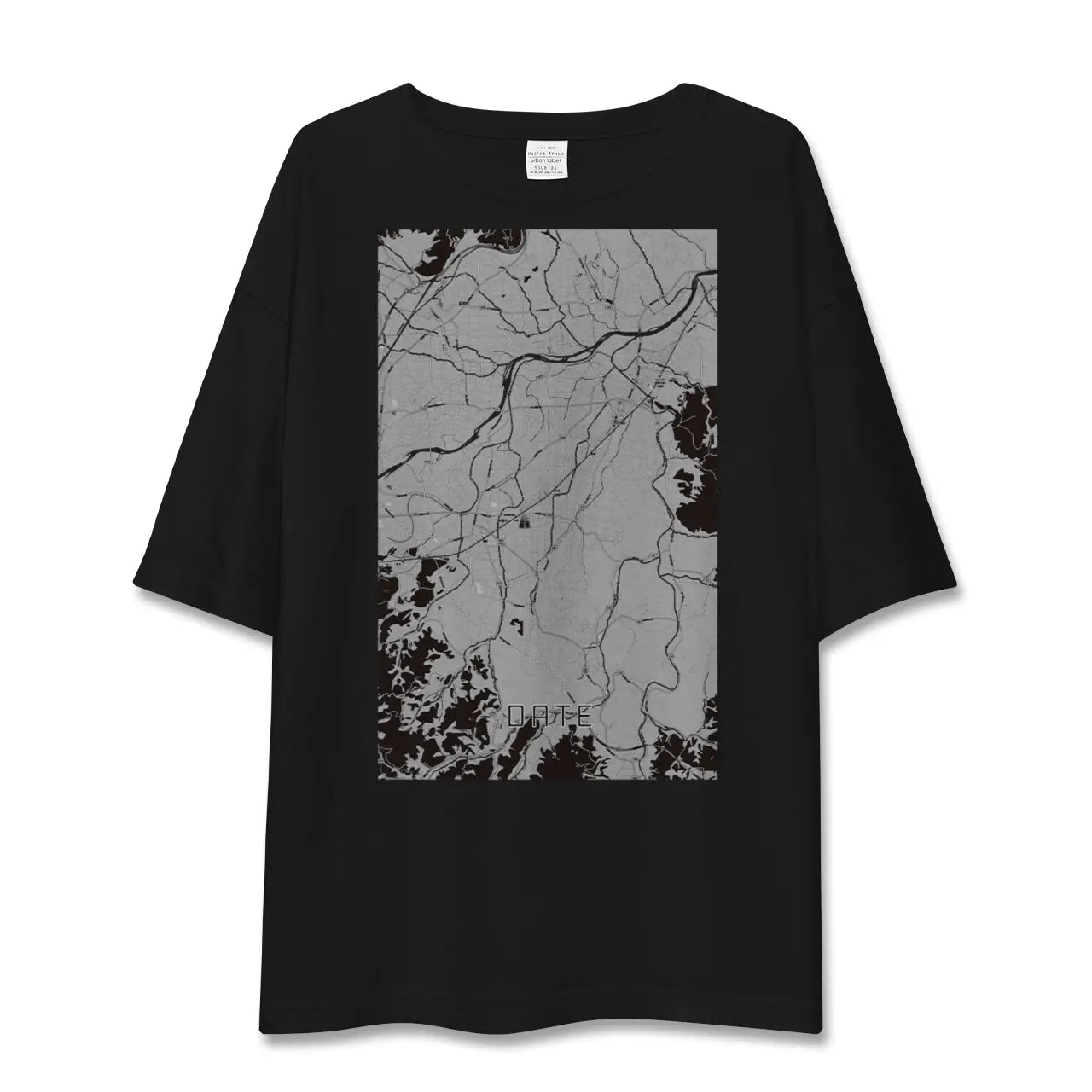 【伊達(福島県)(福島県)】地図柄ビッグシルエットTシャツ