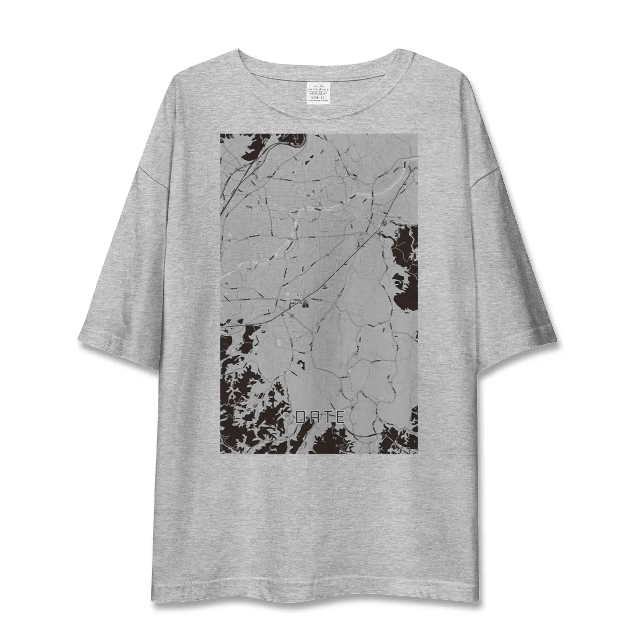 【伊達(福島県)(福島県)】地図柄ビッグシルエットTシャツ