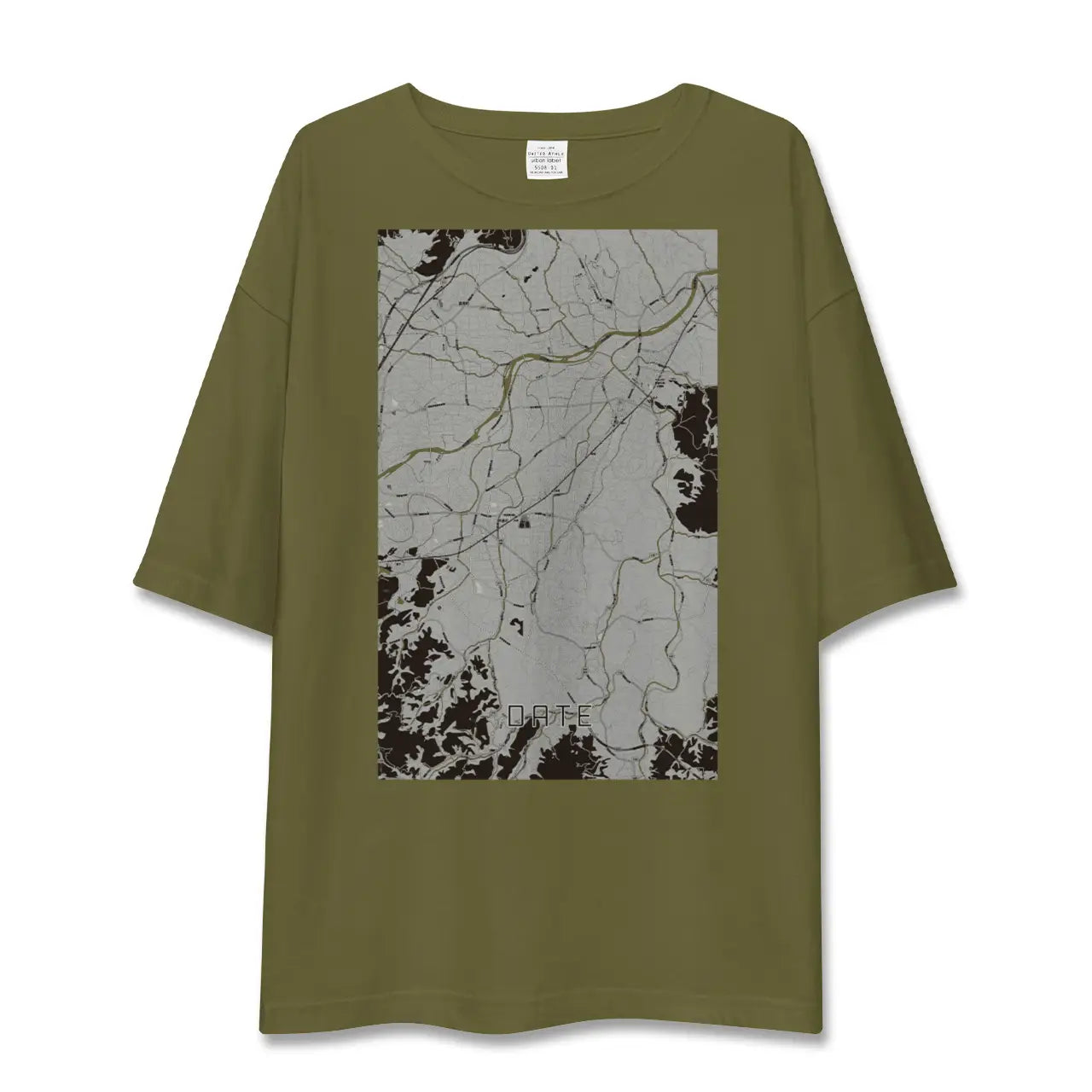 【伊達(福島県)(福島県)】地図柄ビッグシルエットTシャツ