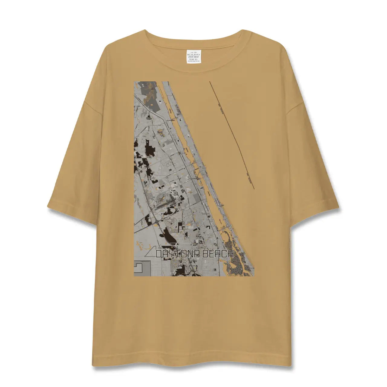 【デイトナビーチ(アメリカ)】地図柄ビッグシルエットTシャツ