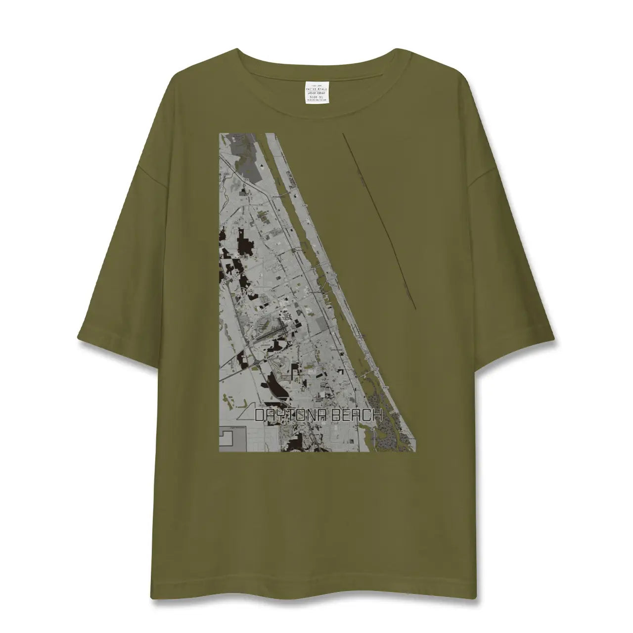 【デイトナビーチ(アメリカ)】地図柄ビッグシルエットTシャツ