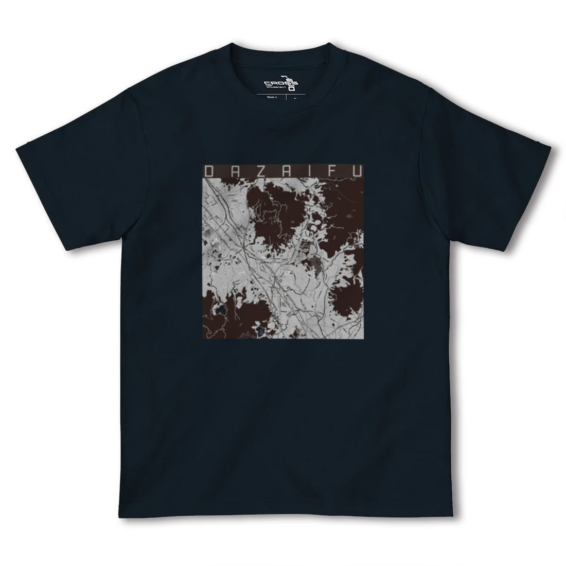 【太宰府(福岡県)】地図柄ヘビーウェイトTシャツ