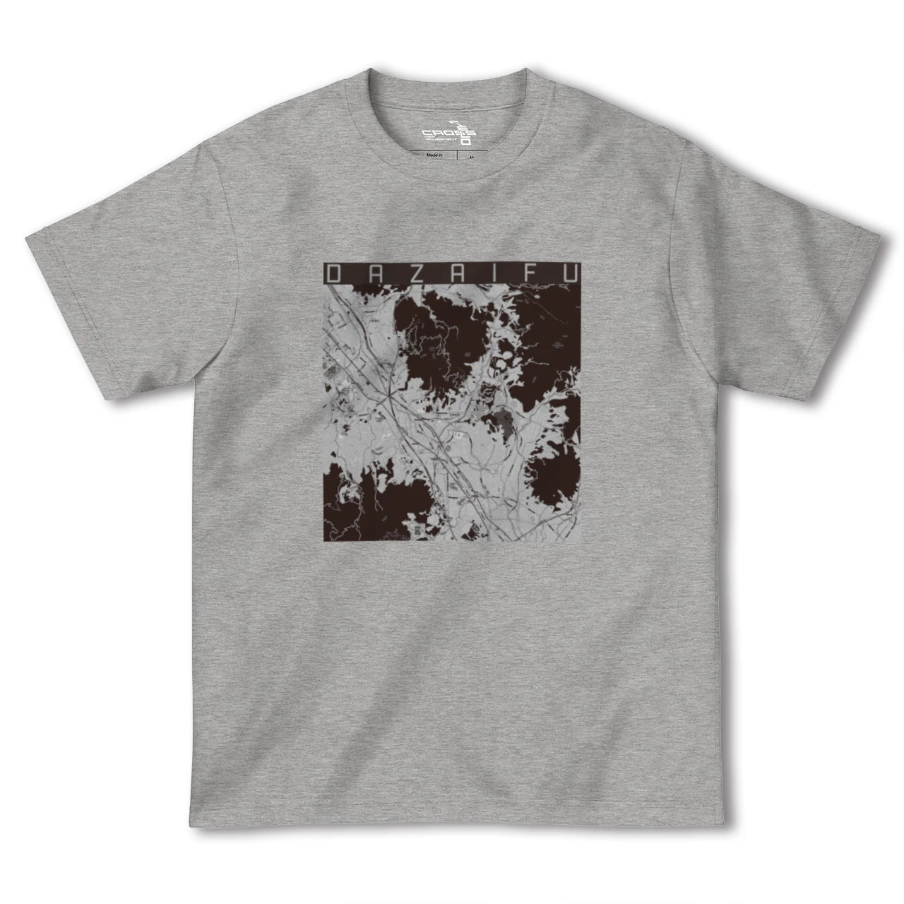 【太宰府(福岡県)】地図柄ヘビーウェイトTシャツ