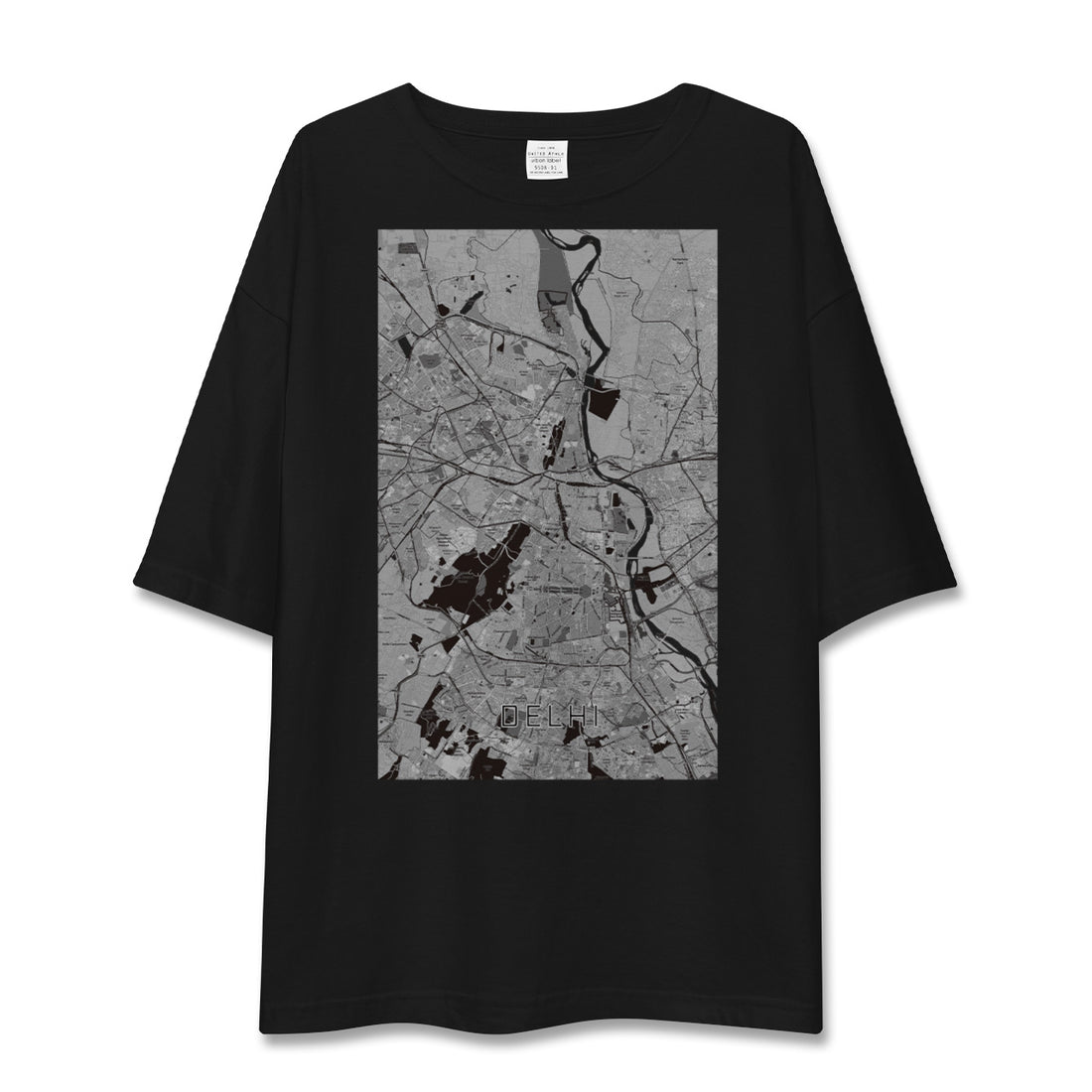 【デリー(インド)】地図柄ビッグシルエットTシャツ