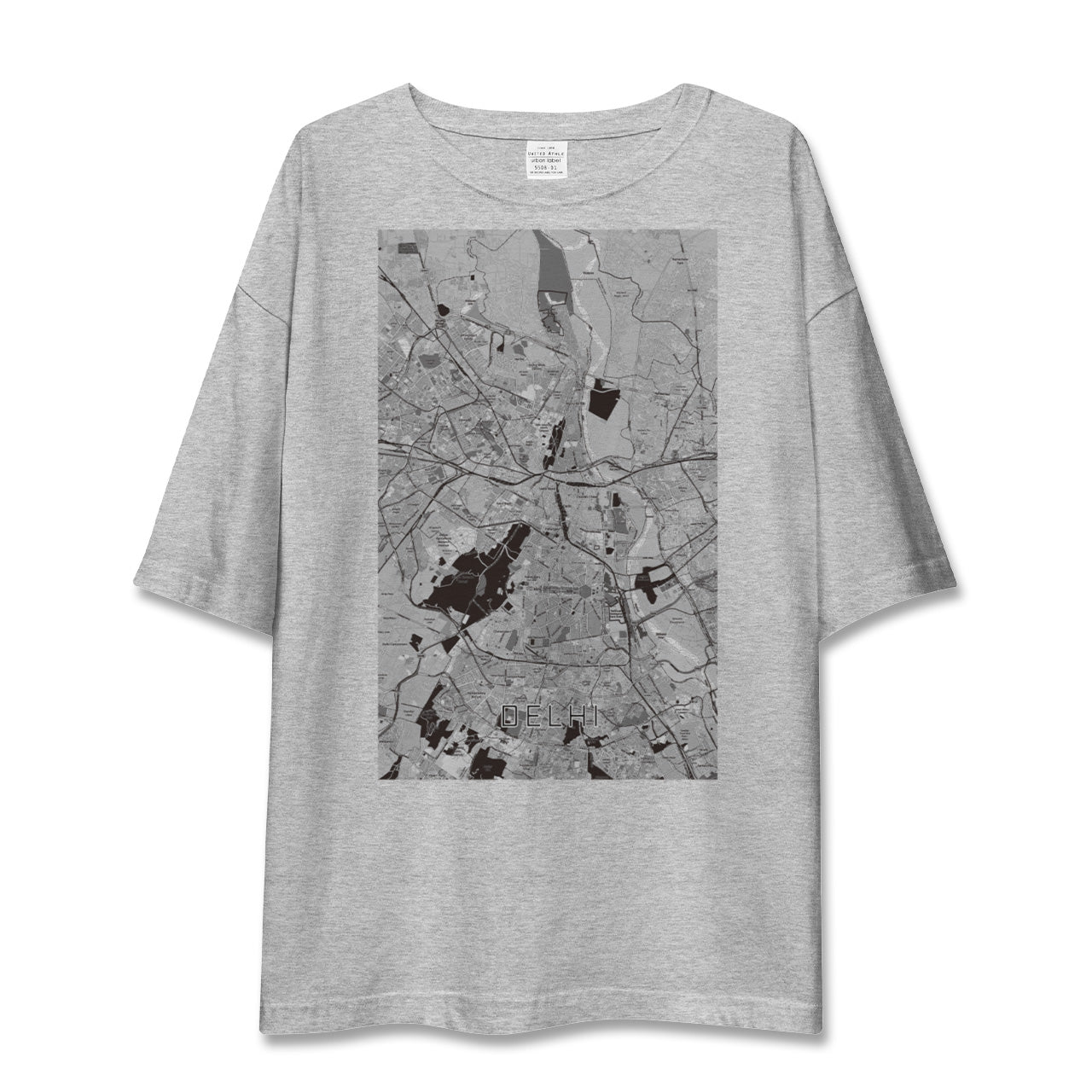【デリー(インド)】地図柄ビッグシルエットTシャツ