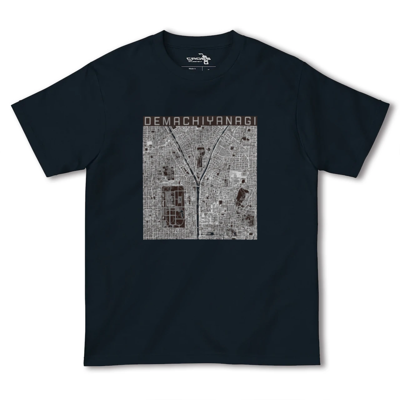 【出町柳(京都府)】地図柄ヘビーウェイトTシャツ