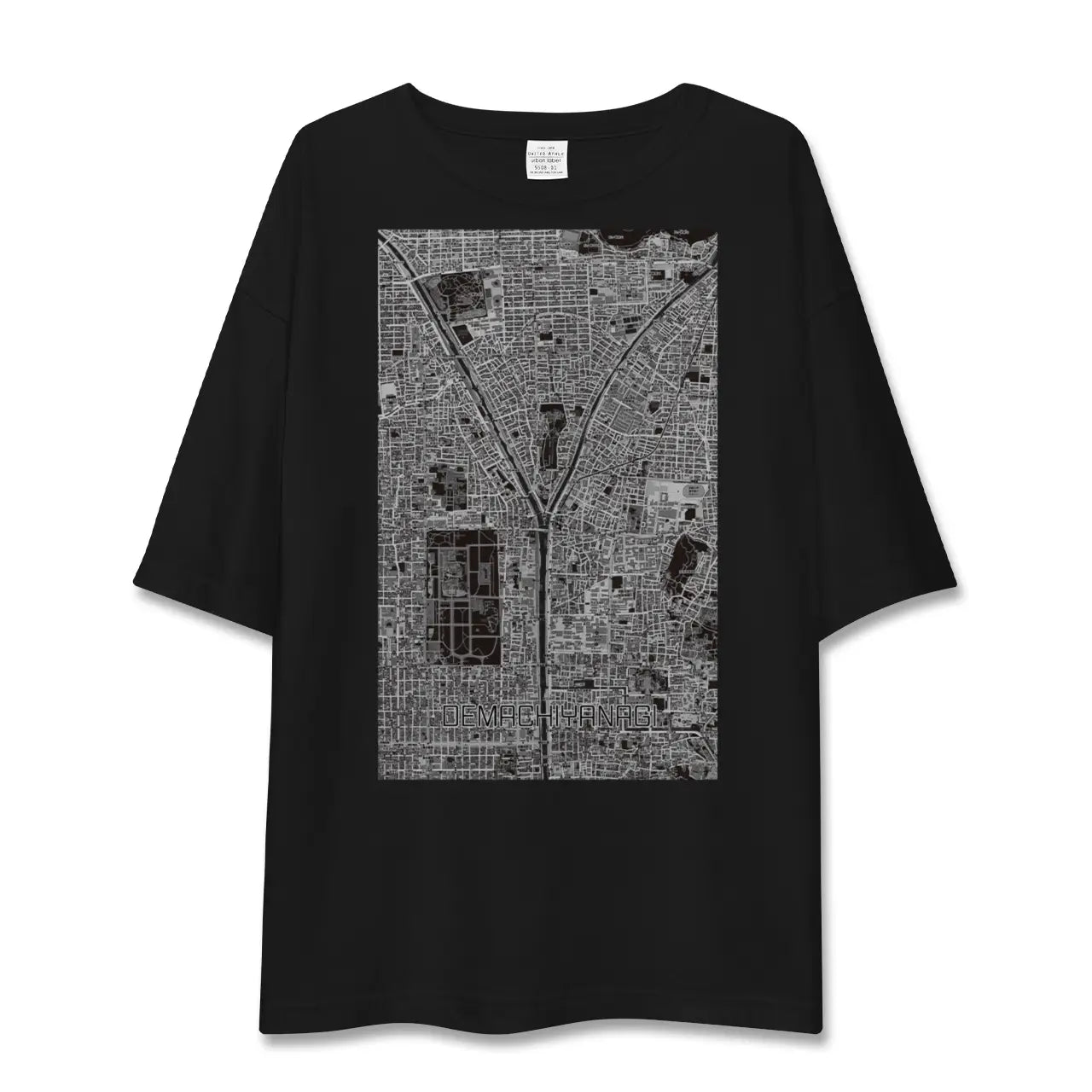 【出町柳(京都府)】地図柄ビッグシルエットTシャツ