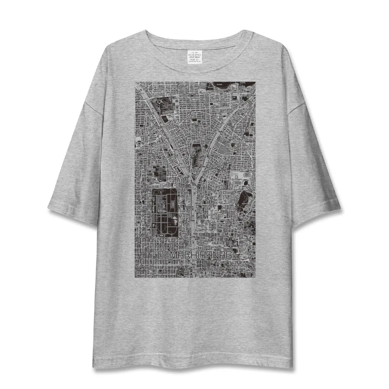 【出町柳(京都府)】地図柄ビッグシルエットTシャツ