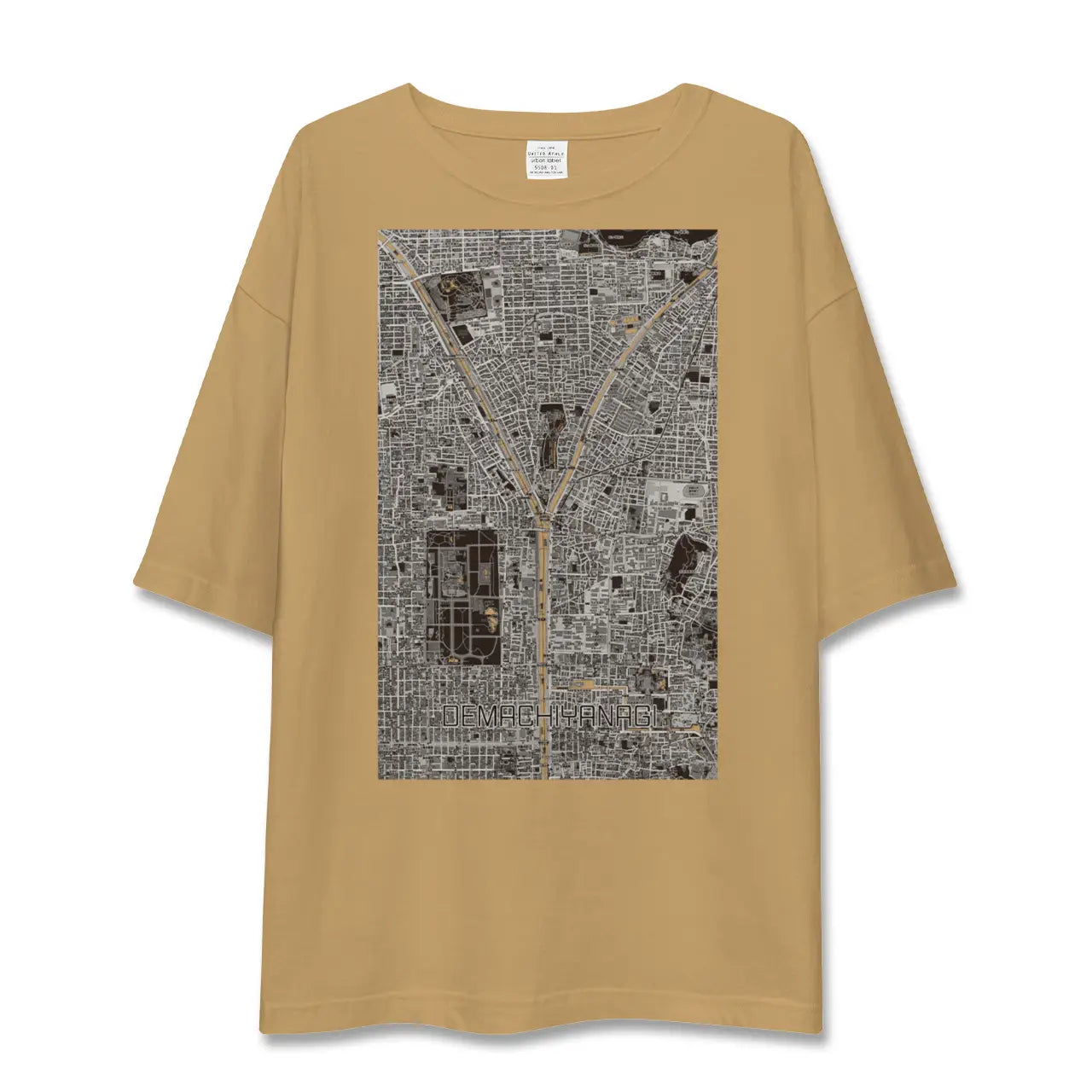 【出町柳(京都府)】地図柄ビッグシルエットTシャツ