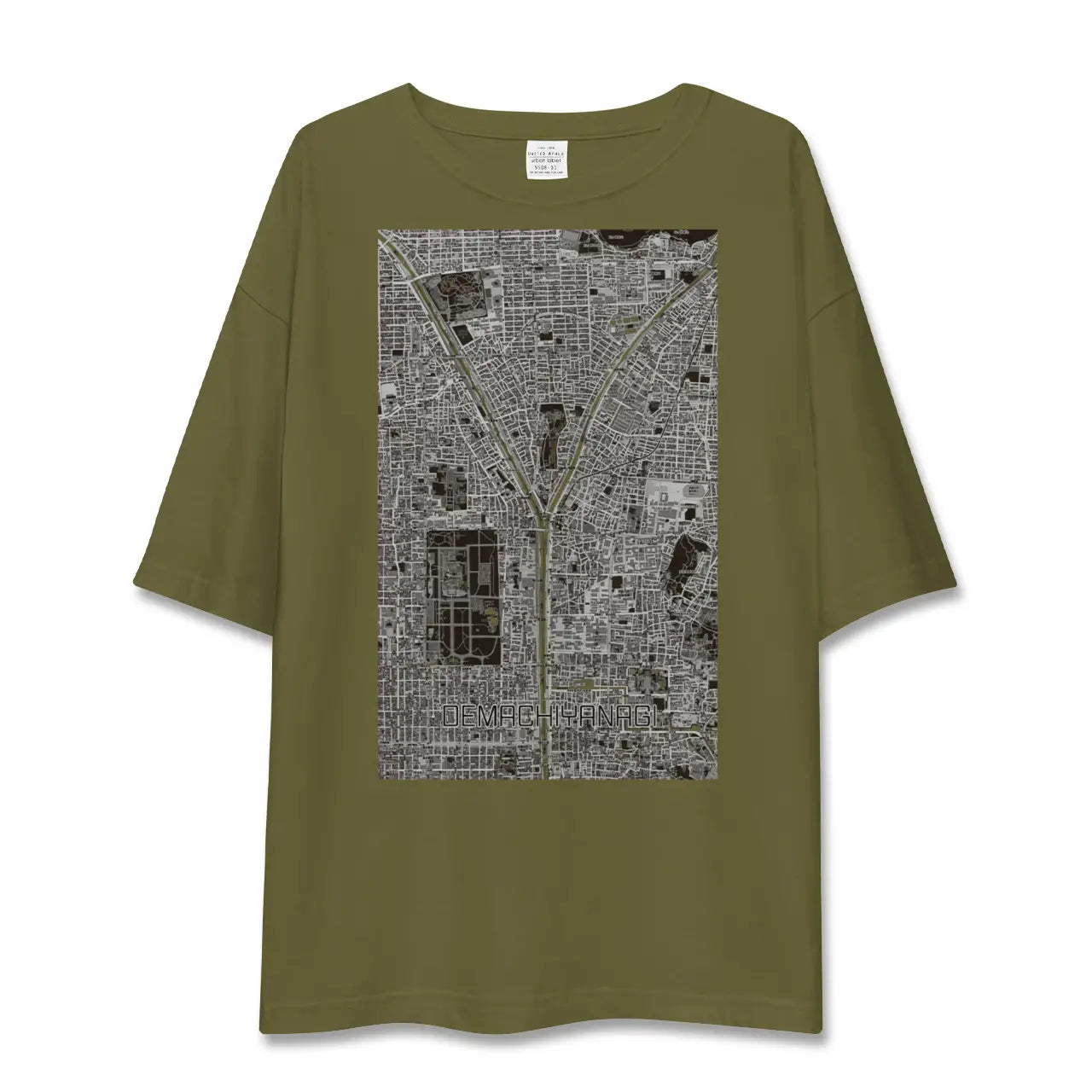 【出町柳(京都府)】地図柄ビッグシルエットTシャツ