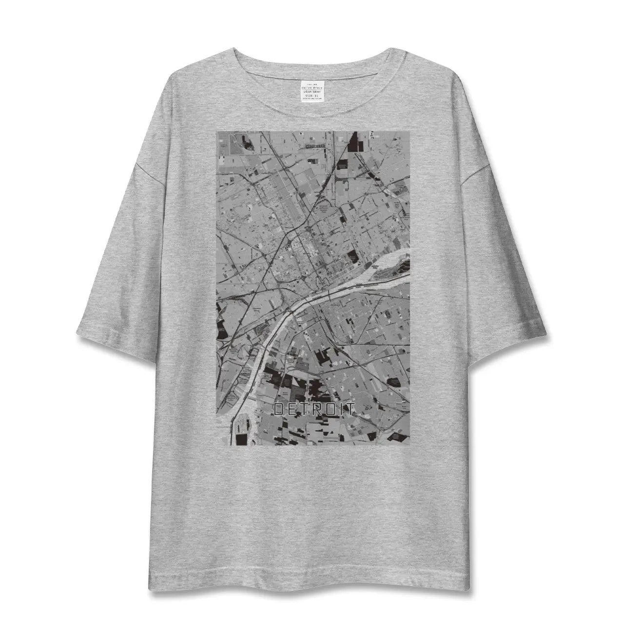 【デトロイト(アメリカ)】地図柄ビッグシルエットTシャツ