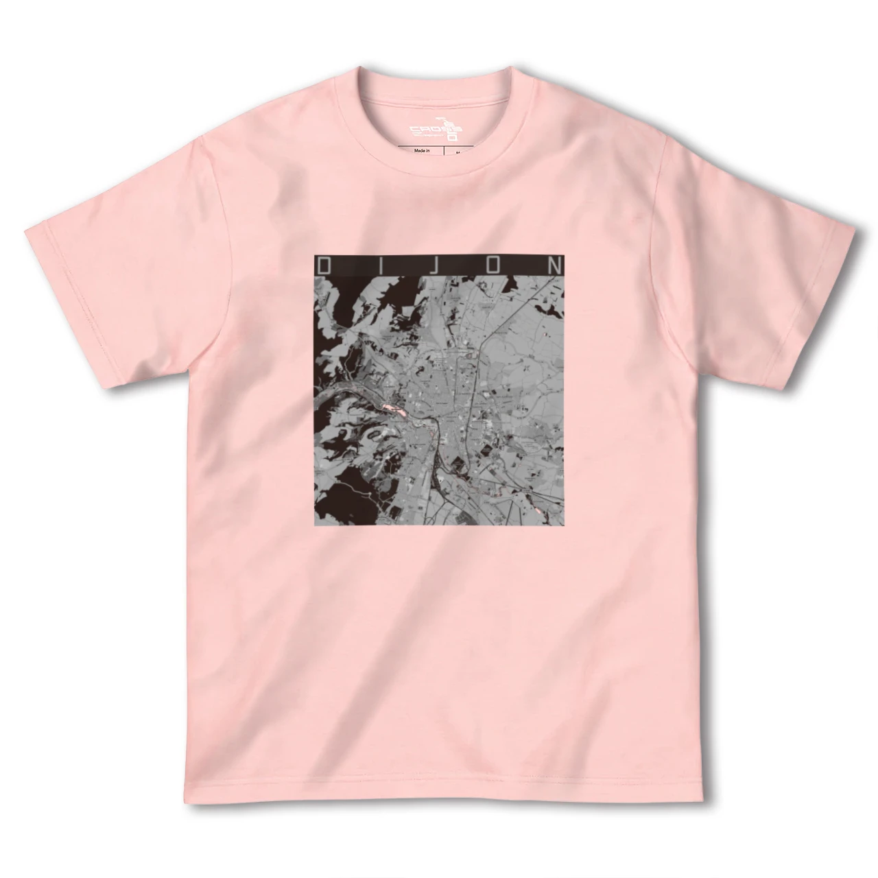 【ディジョン(フランス)】地図柄ヘビーウェイトTシャツ