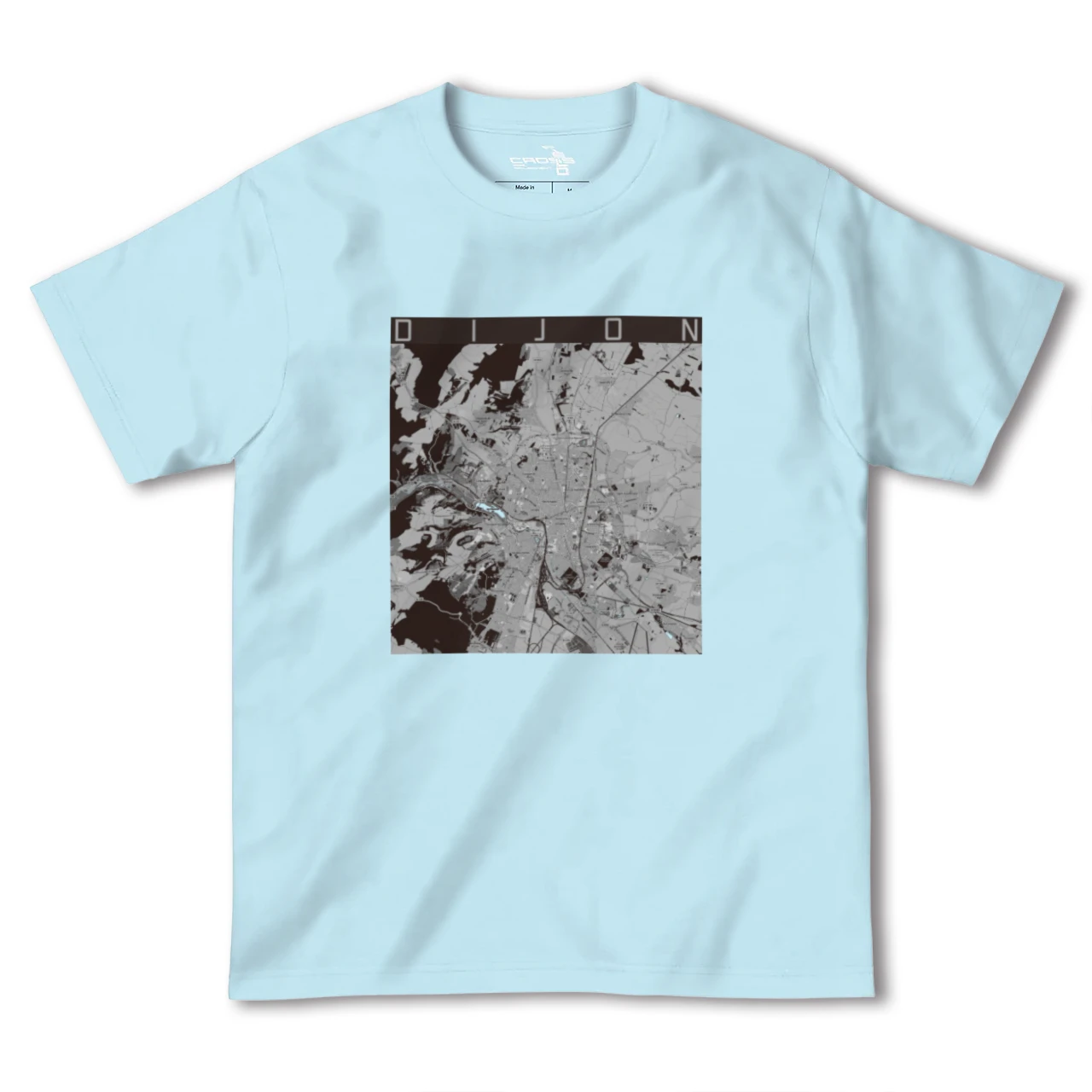 【ディジョン(フランス)】地図柄ヘビーウェイトTシャツ
