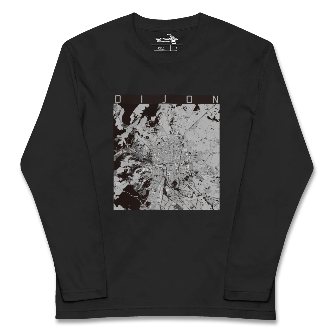 【ディジョン(フランス)】地図柄ロングスリーブTシャツ