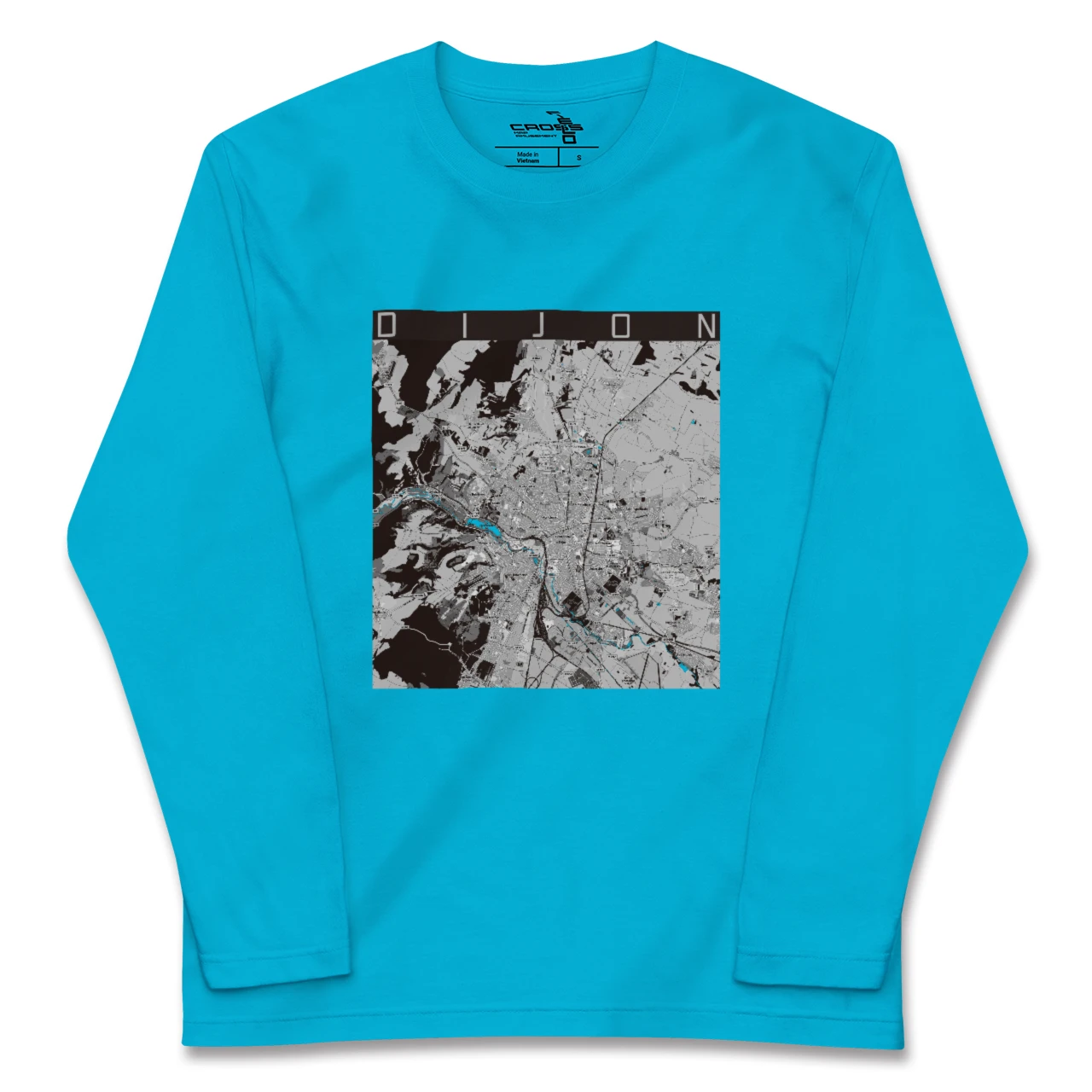 【ディジョン(フランス)】地図柄ロングスリーブTシャツ