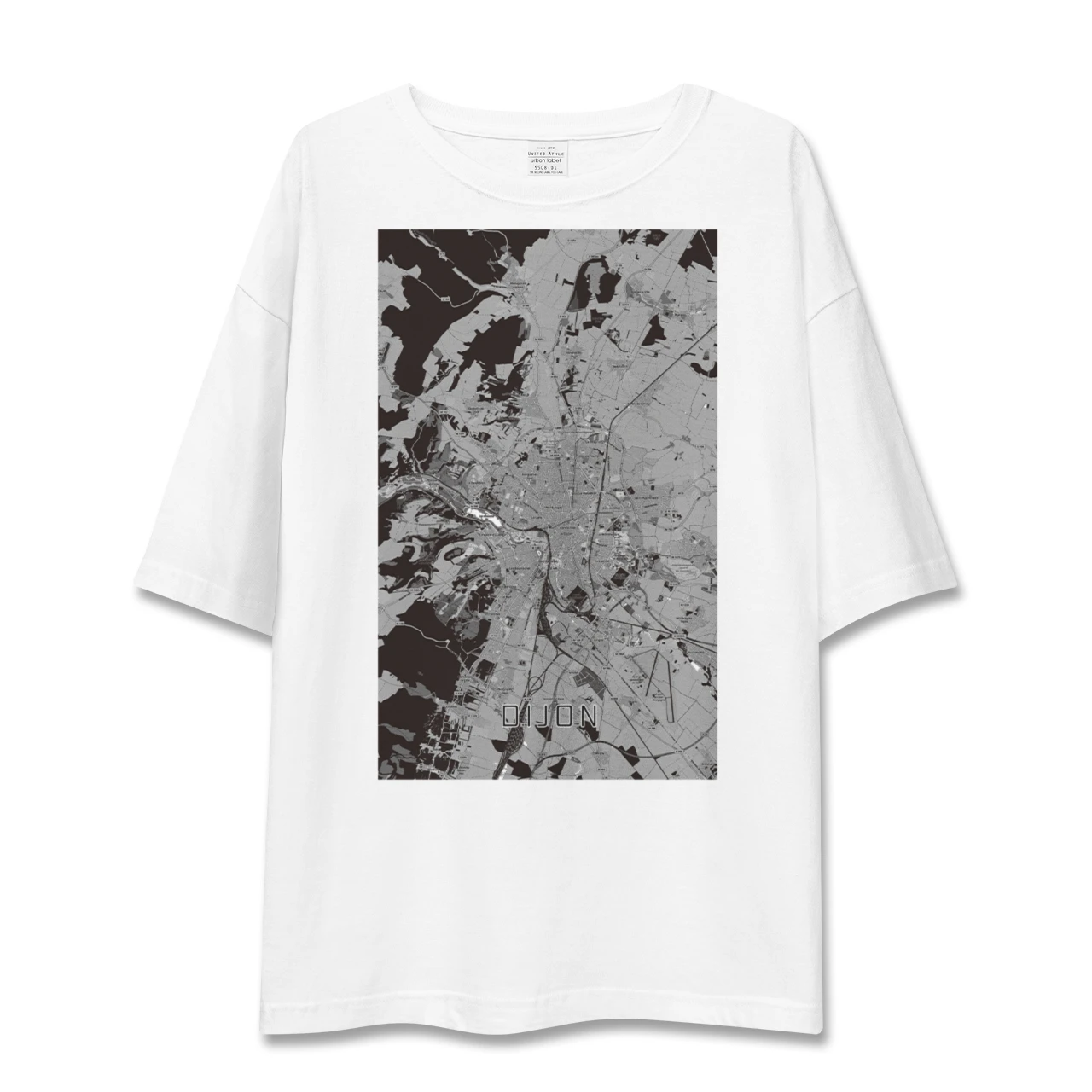 【ディジョン(フランス)】地図柄ビッグシルエットTシャツ