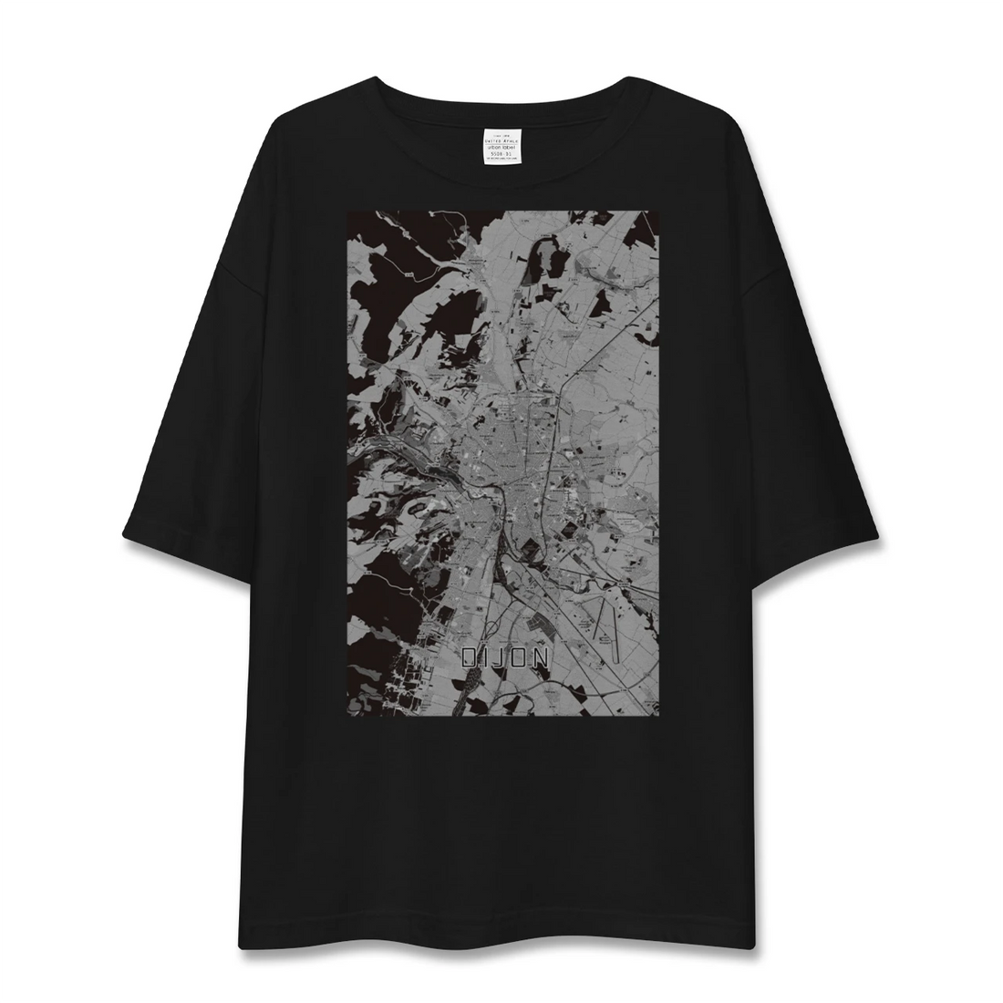 【ディジョン(フランス)】地図柄ビッグシルエットTシャツ