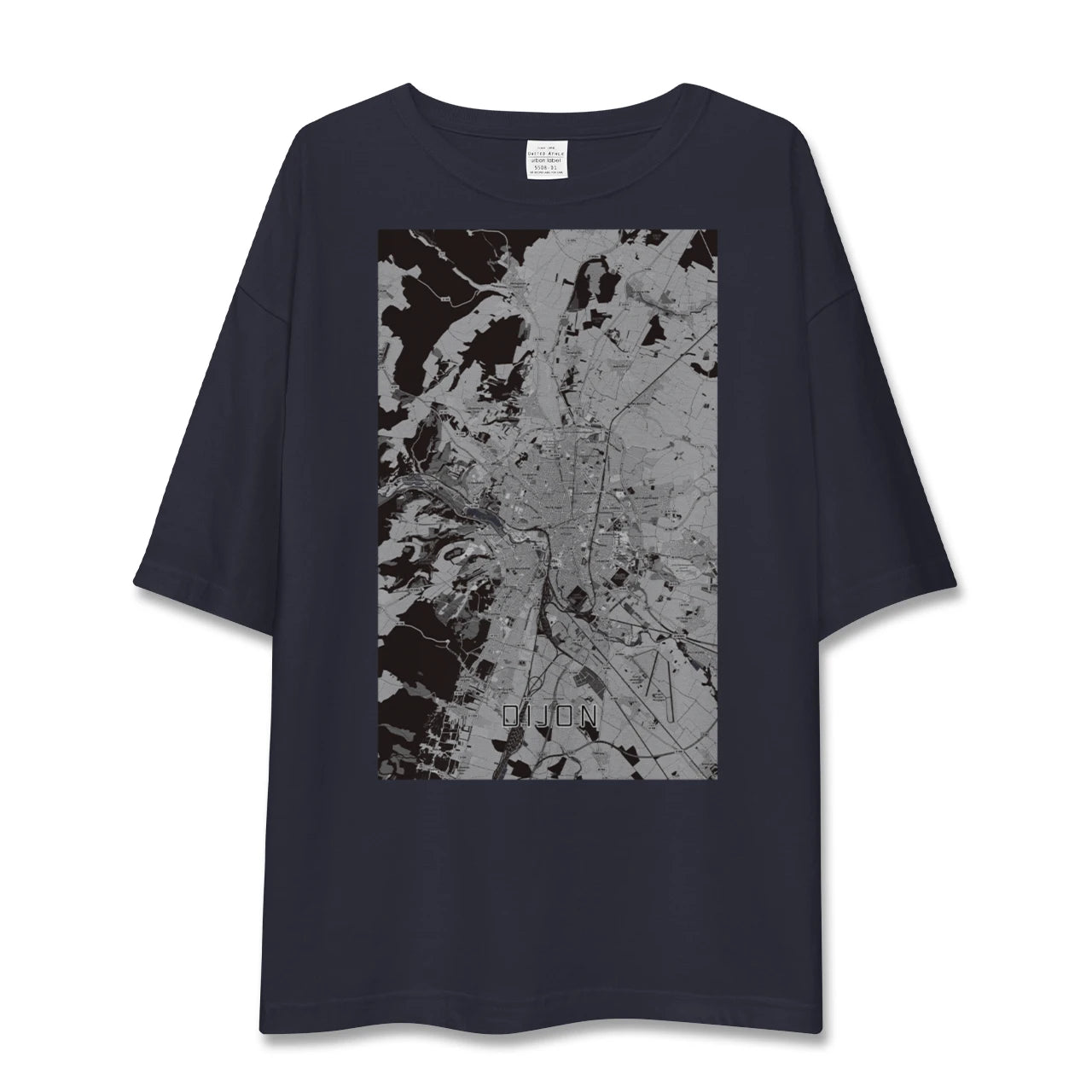 【ディジョン(フランス)】地図柄ビッグシルエットTシャツ