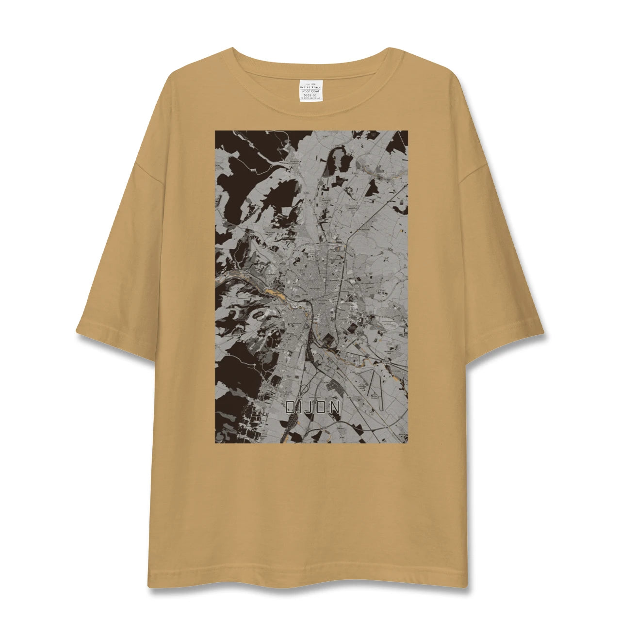 【ディジョン(フランス)】地図柄ビッグシルエットTシャツ