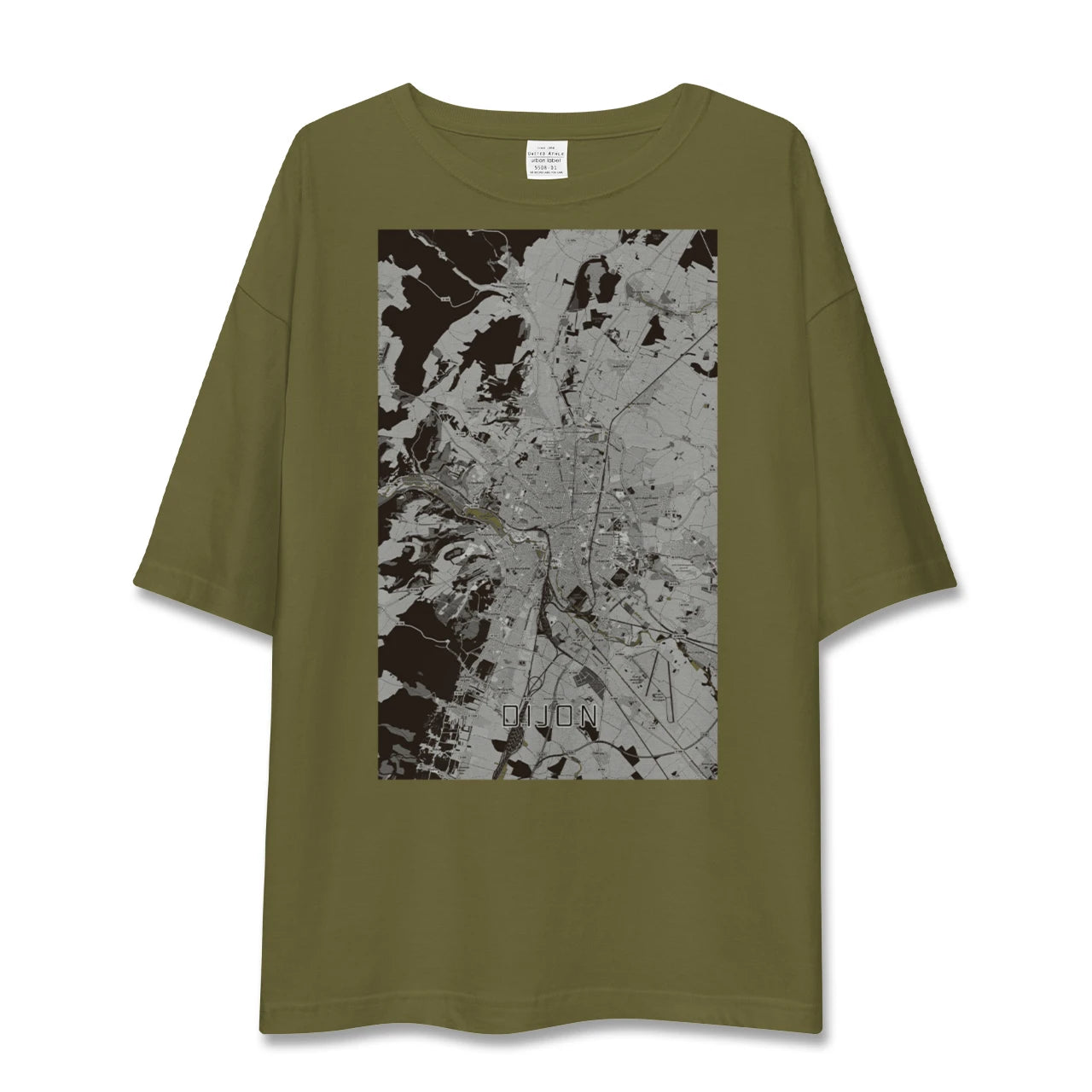 【ディジョン(フランス)】地図柄ビッグシルエットTシャツ