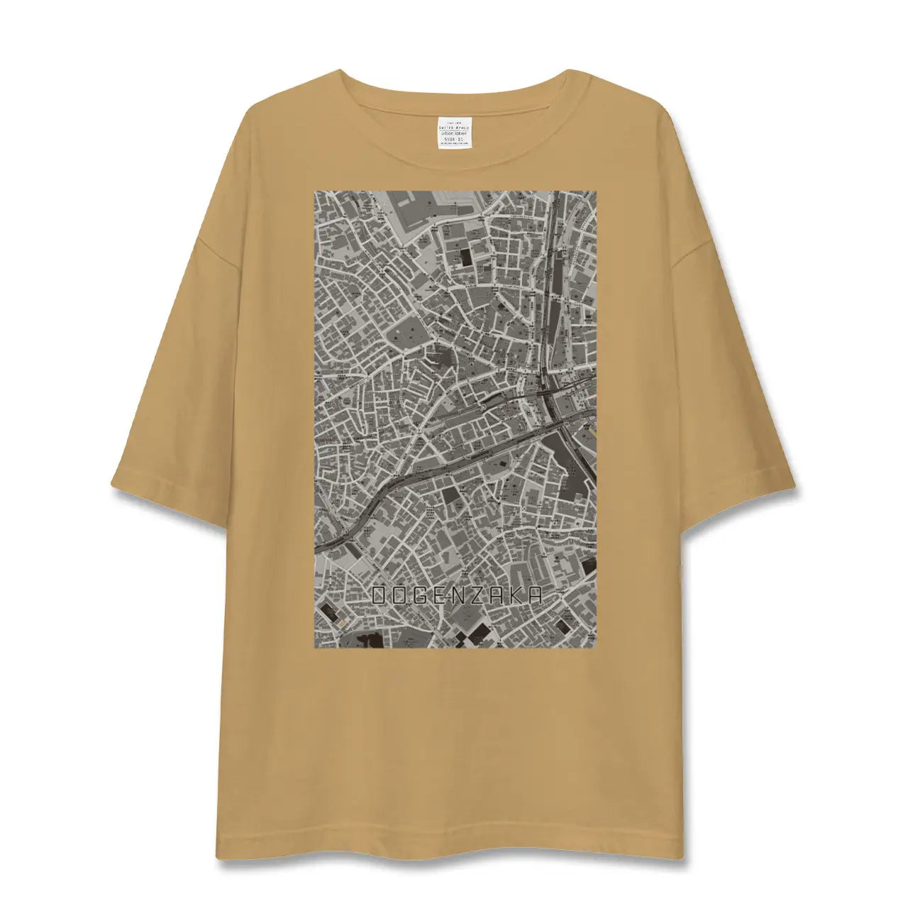 【道玄坂(東京都)】地図柄ビッグシルエットTシャツ