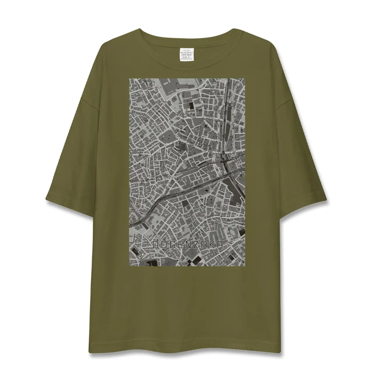 【道玄坂(東京都)】地図柄ビッグシルエットTシャツ