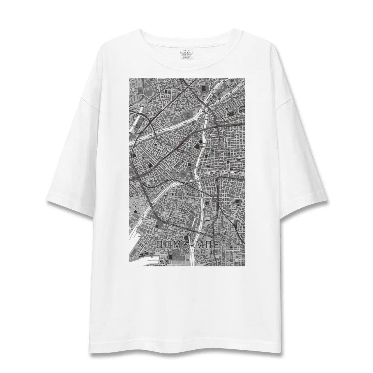 【ドーム前(大阪府)】地図柄ビッグシルエットTシャツ