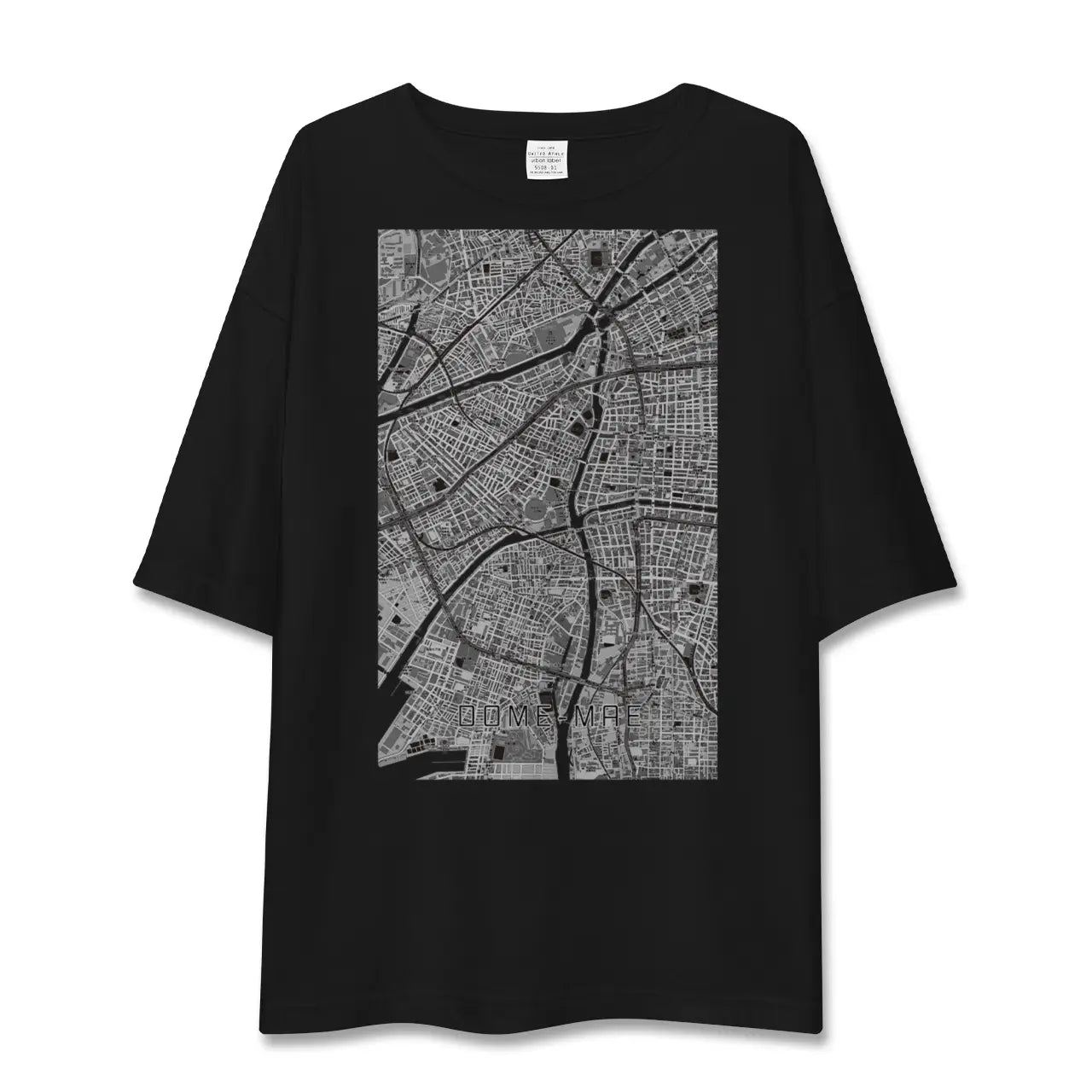 【ドーム前(大阪府)】地図柄ビッグシルエットTシャツ