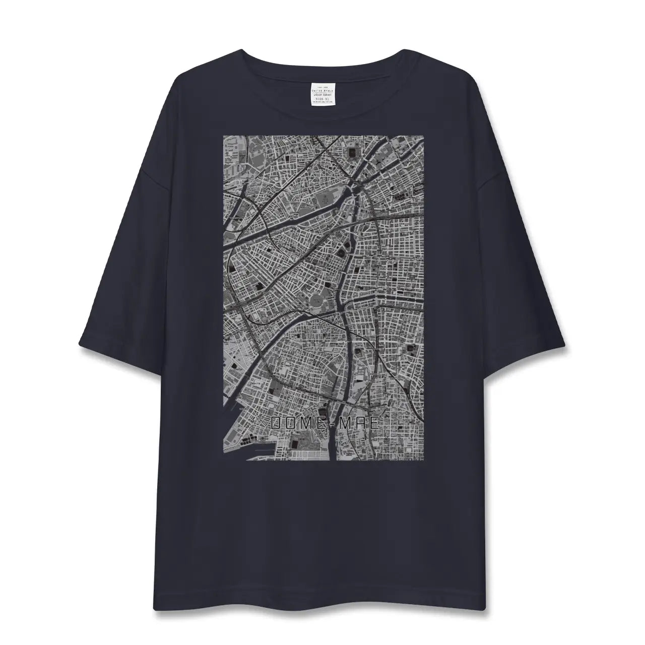 【ドーム前(大阪府)】地図柄ビッグシルエットTシャツ