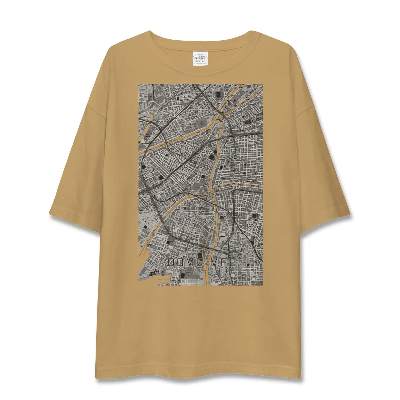 【ドーム前(大阪府)】地図柄ビッグシルエットTシャツ