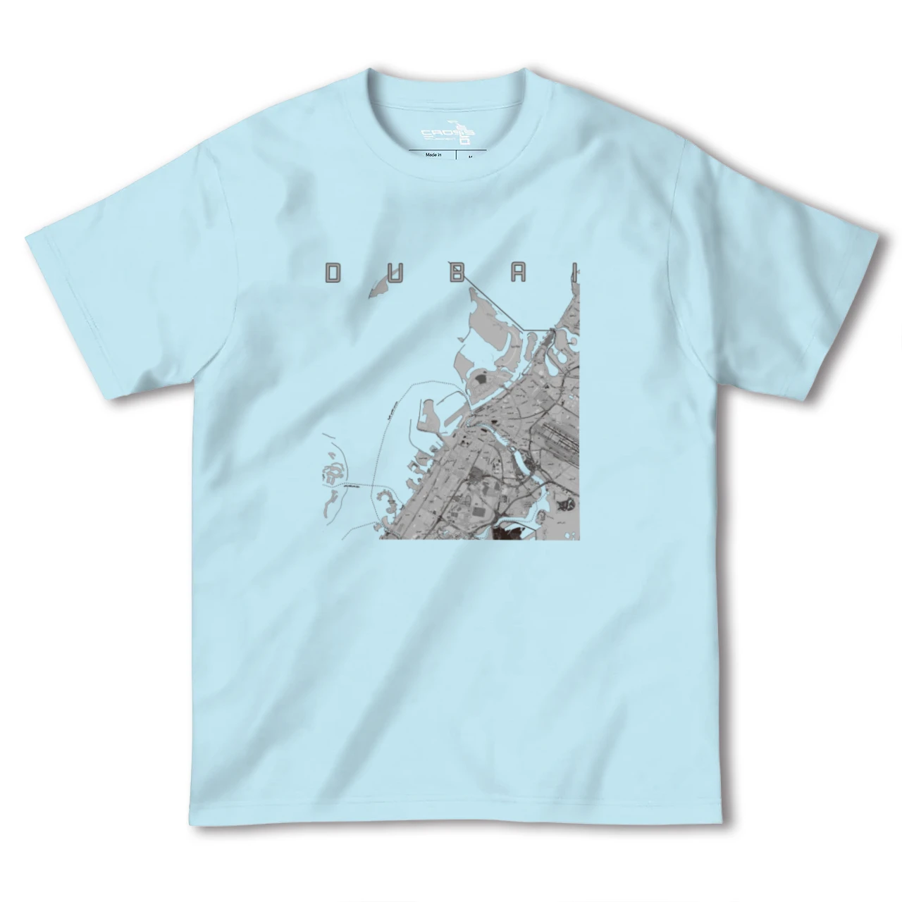 【ドバイ(アラブ首長国連邦)】地図柄ヘビーウェイトTシャツ