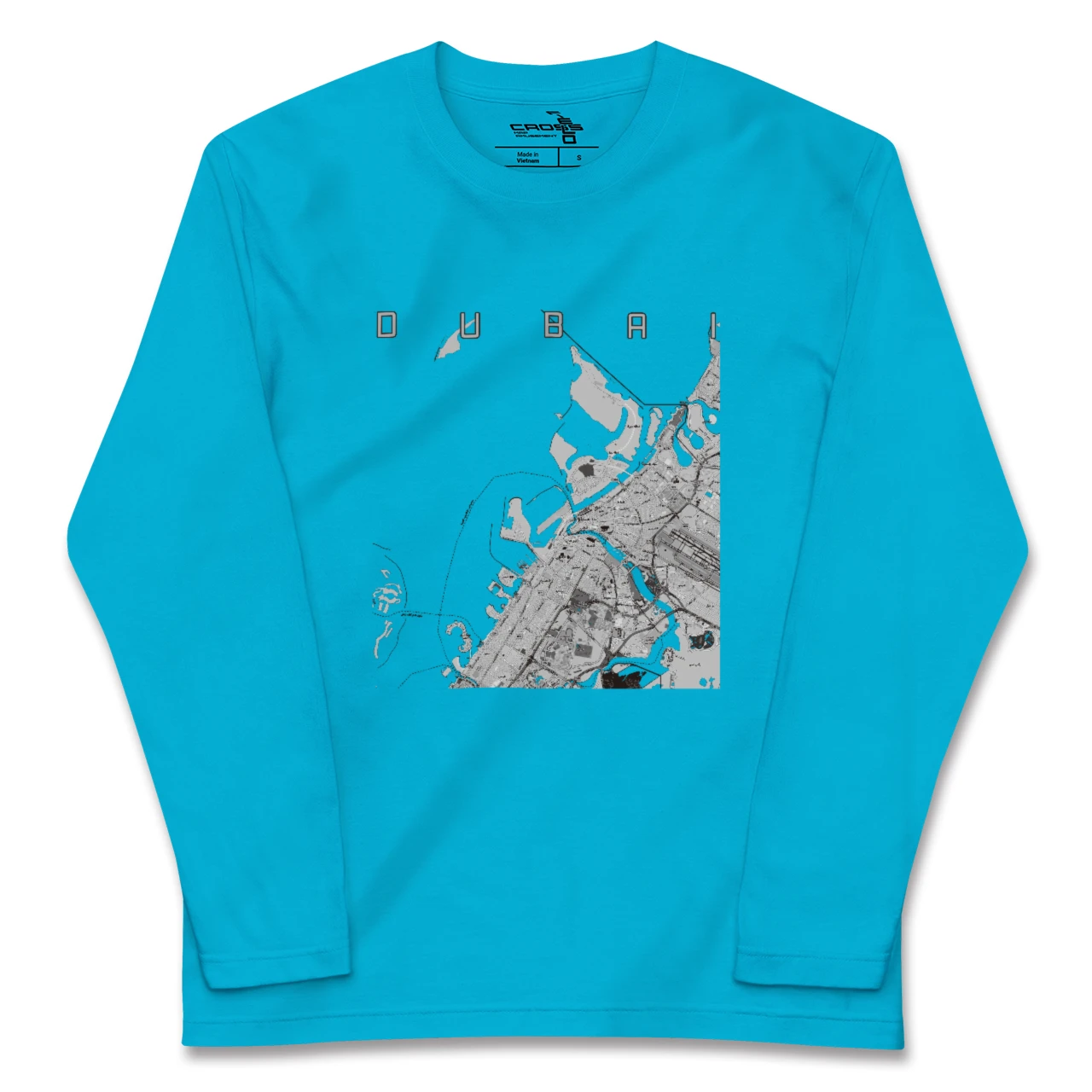 【ドバイ(アラブ首長国連邦)】地図柄ロングスリーブTシャツ