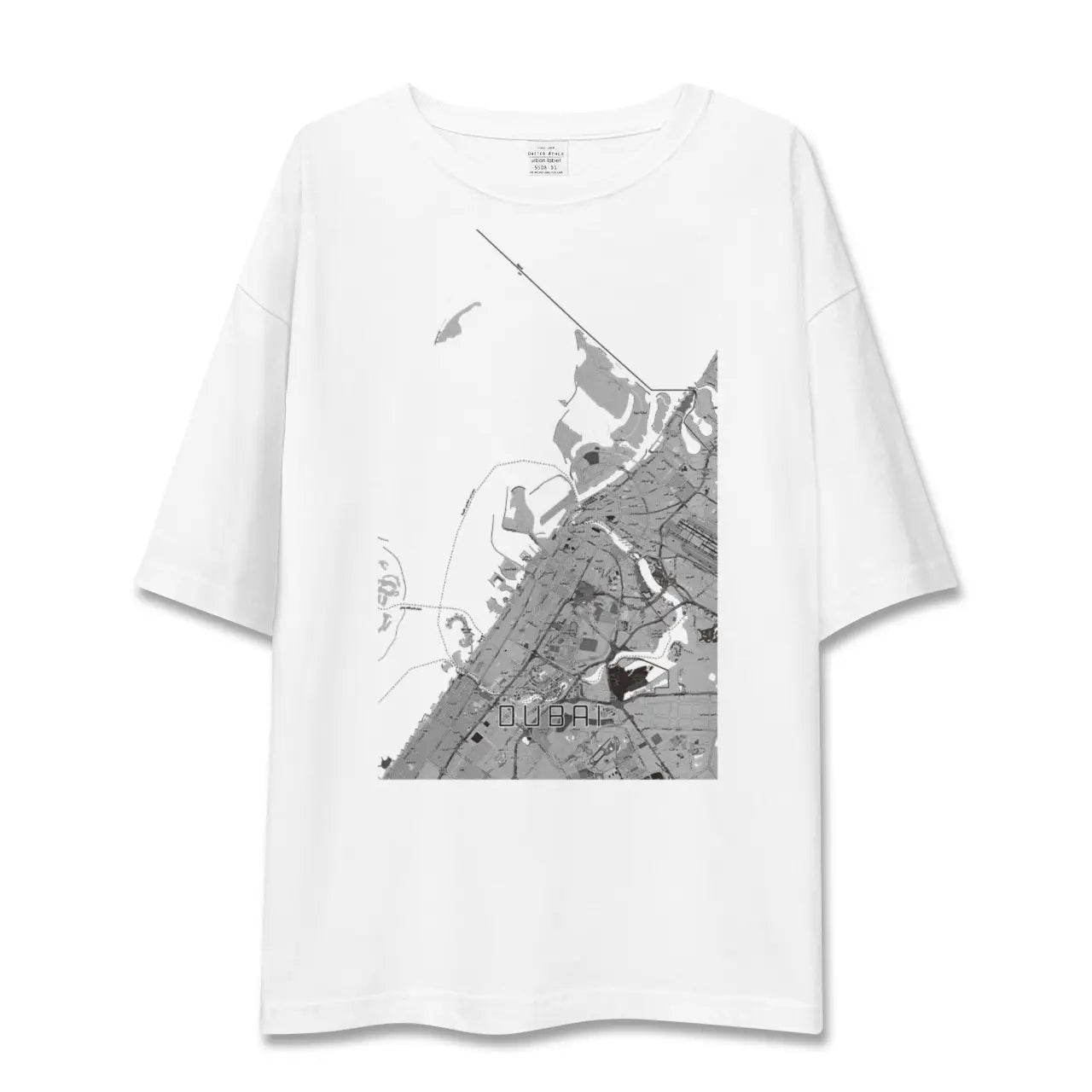 【ドバイ(アラブ首長国連邦)】地図柄ビッグシルエットTシャツ